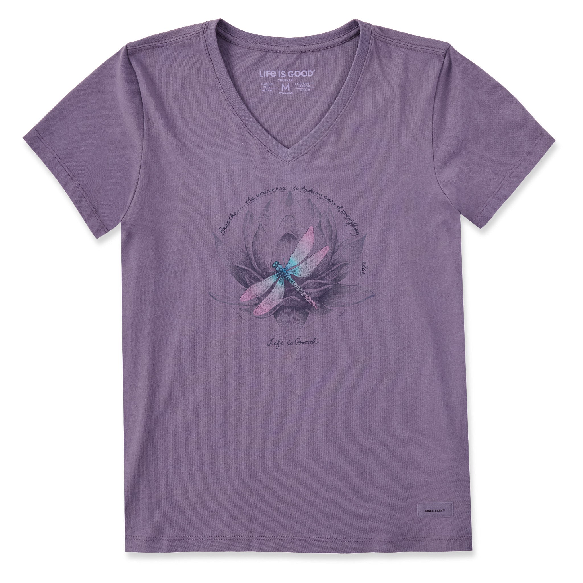 Women's Dragonfly Lotus Breathe Short Sleeve Crusher Vee