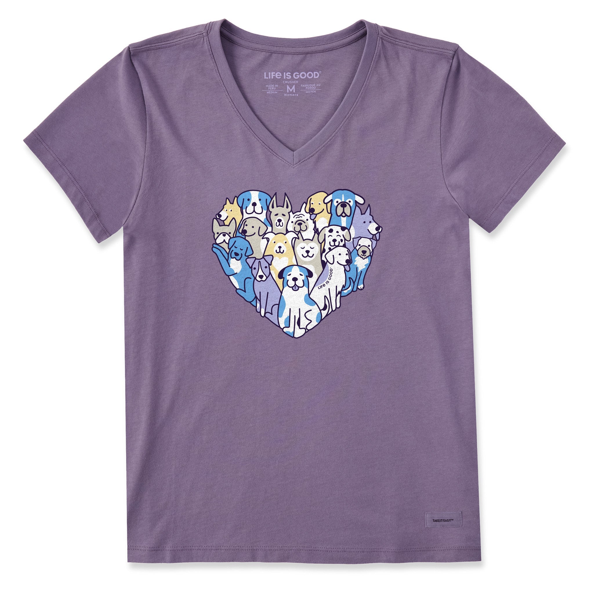 Women's Heart of Dogs Short Sleeve Vee