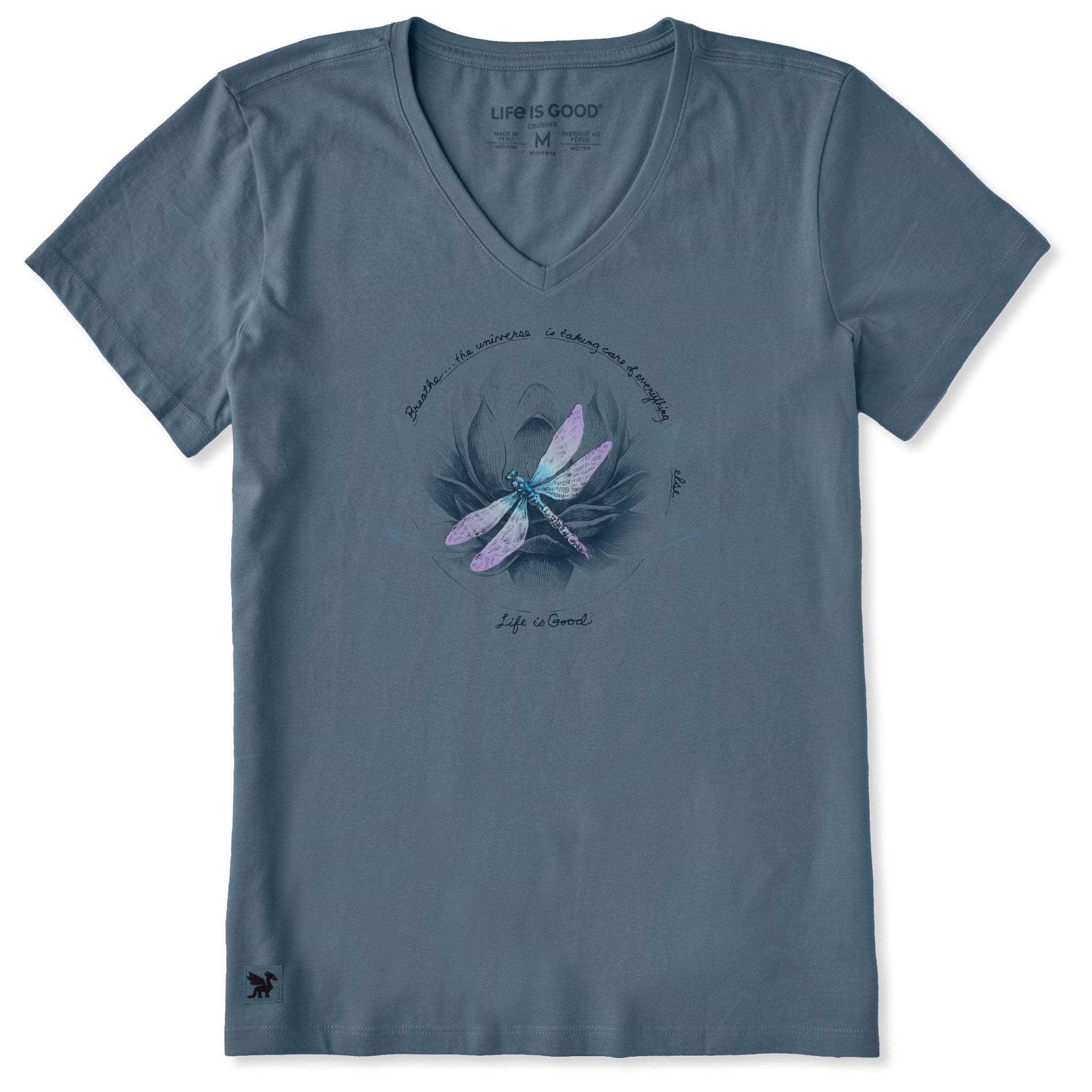 Women's Dragonfly Lotus Breathe Short Sleeve Crusher Vee