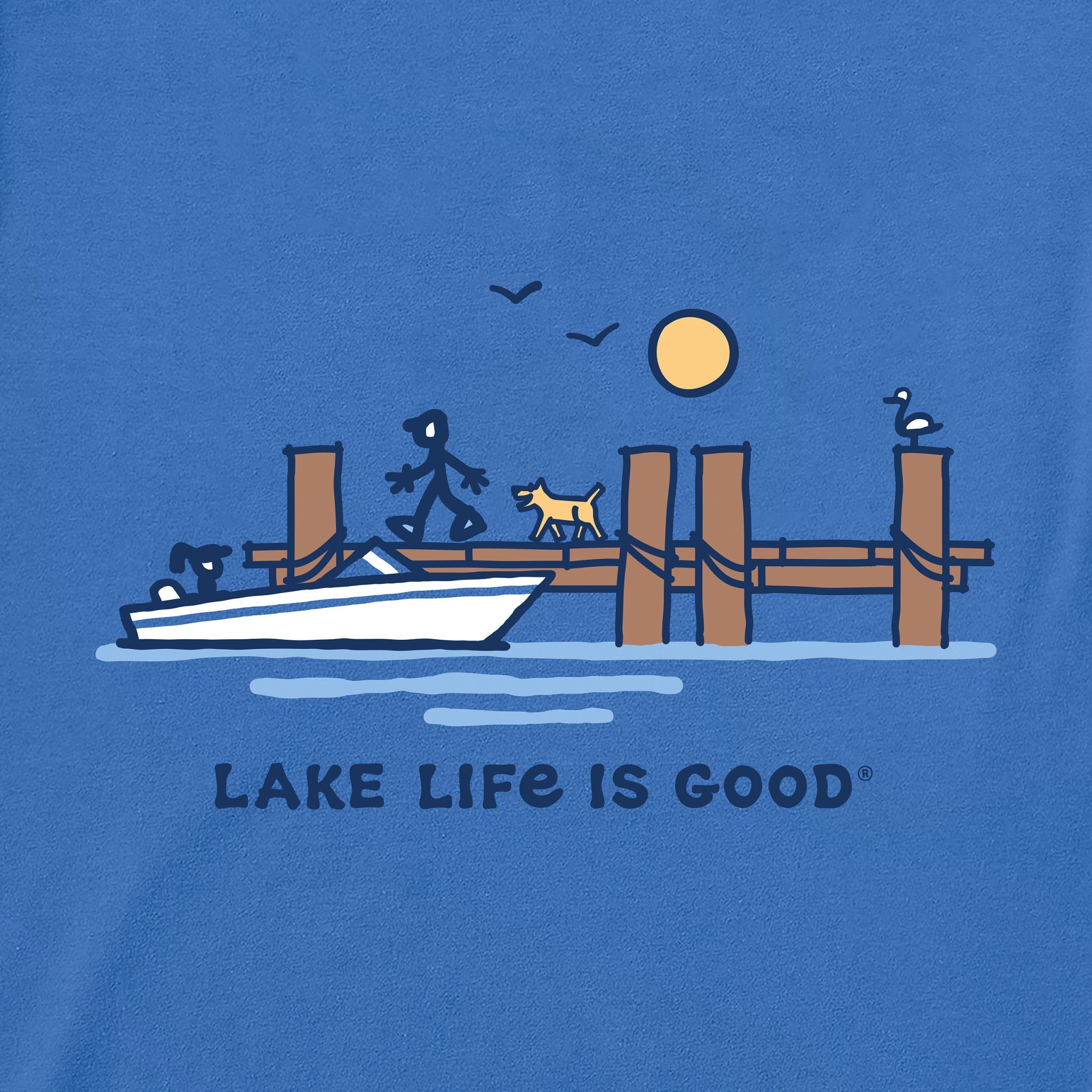 Women's Dock Lake Life is Good Short Sleeve Crusher Tee