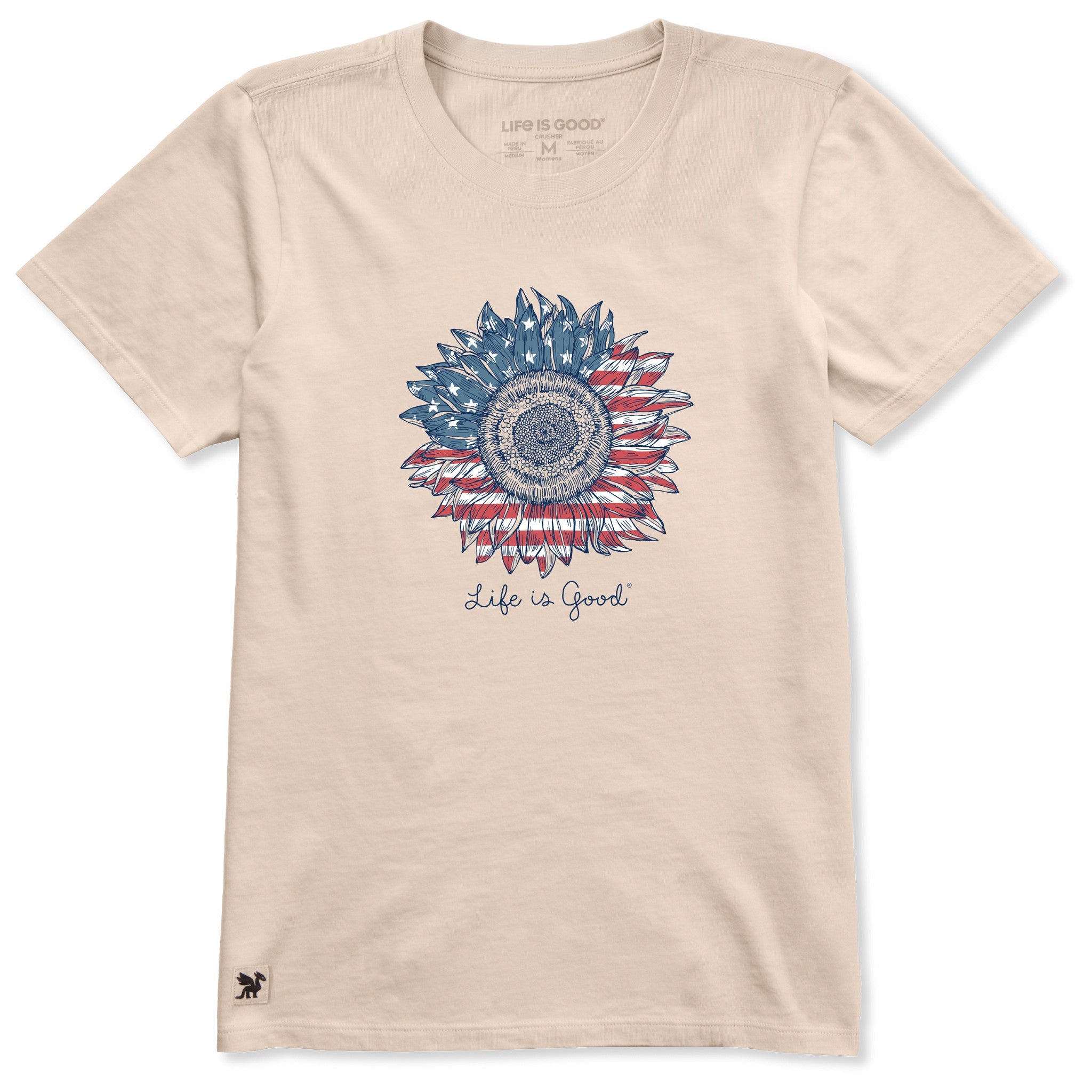 Women's American Sunflower Short Sleeve Crusher Tee
