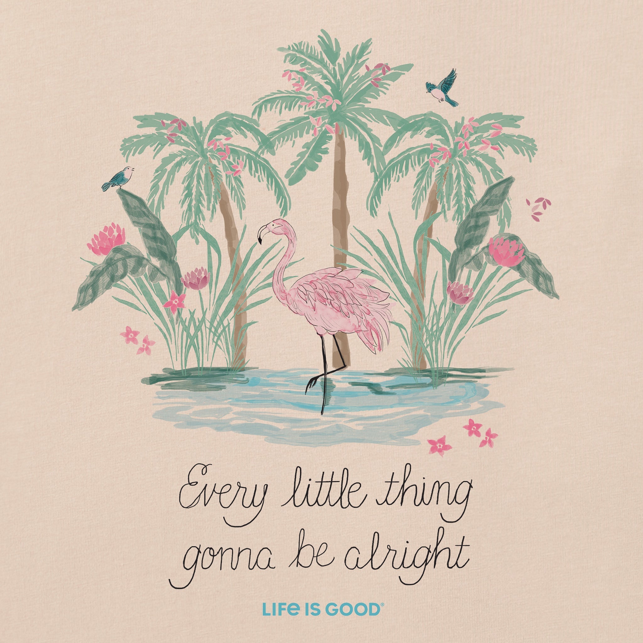 Women's Every Little Thing Flamingo Short Sleeve Tee