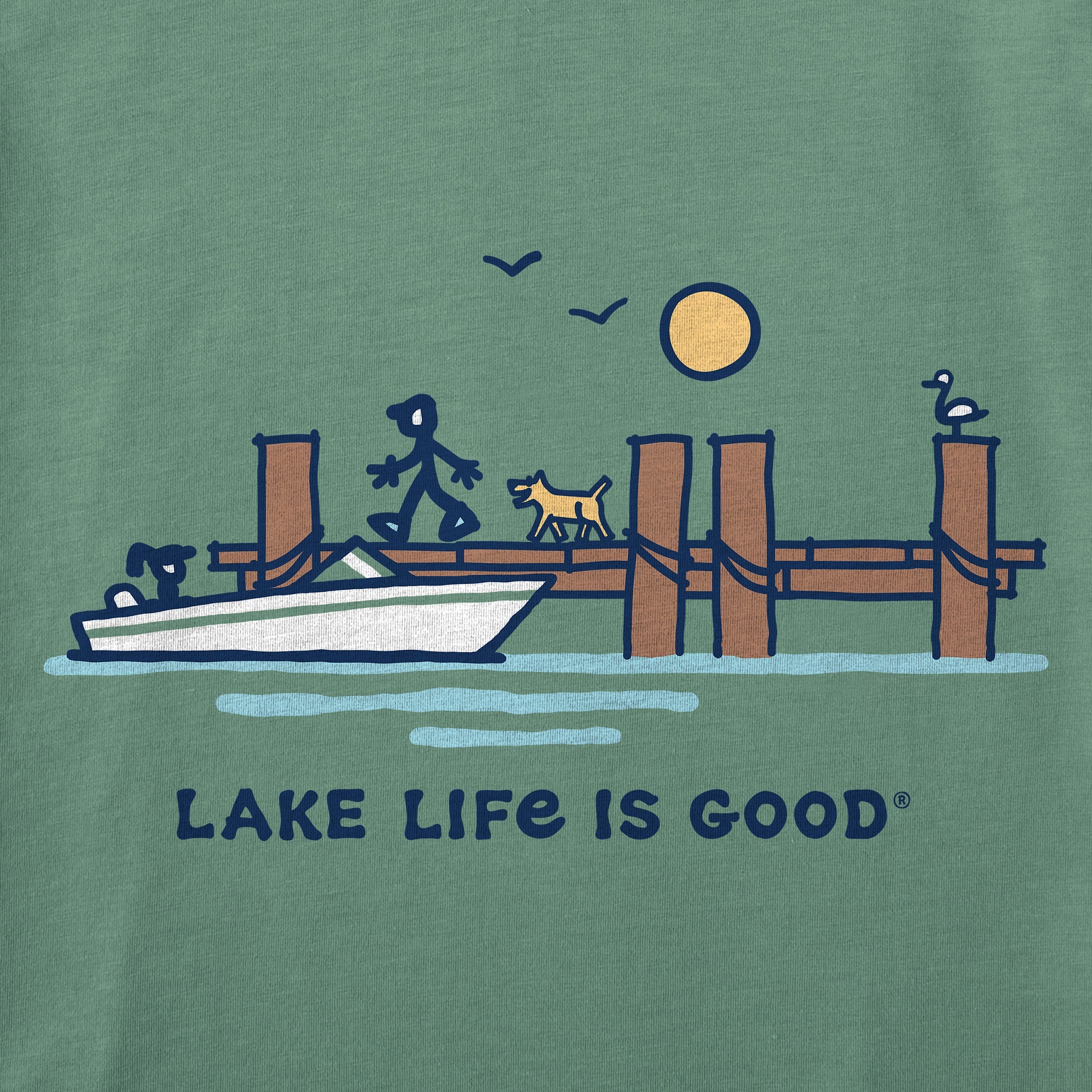 Women's Dock Lake Life is Good Short Sleeve Crusher Tee