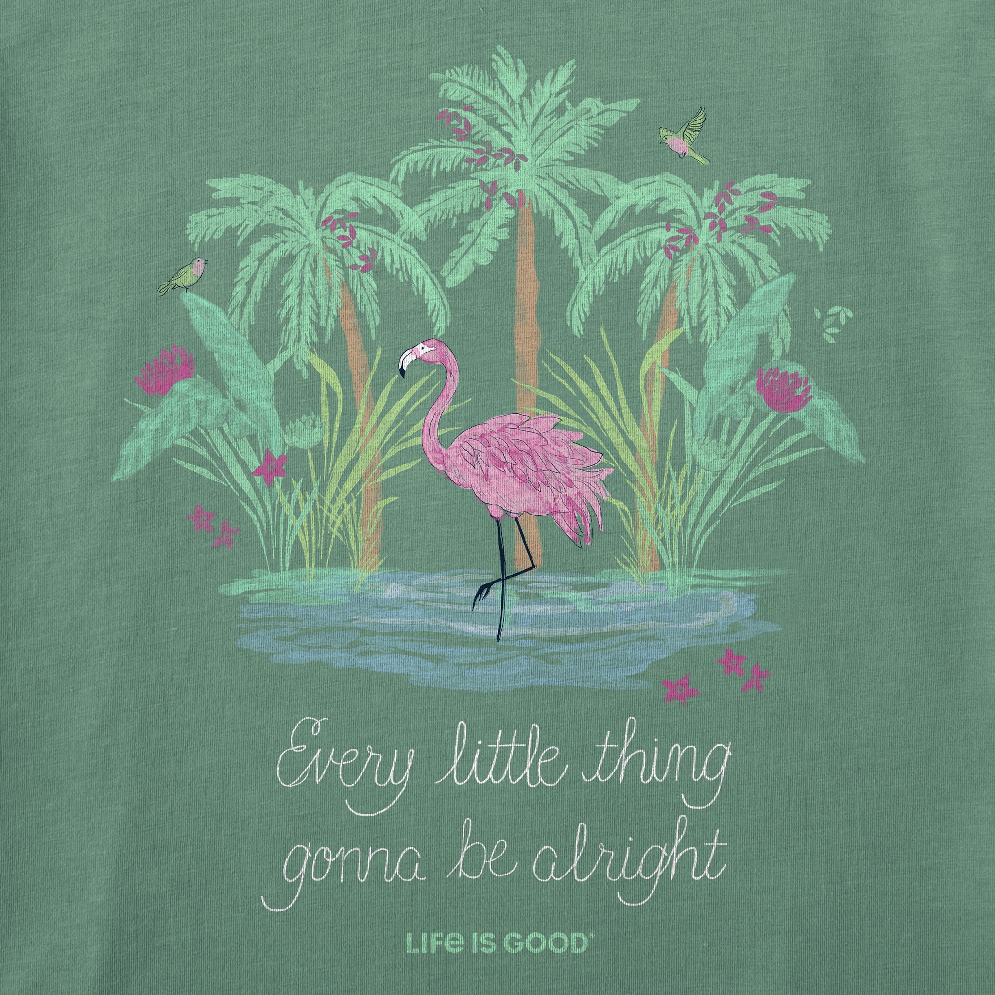 Women's Every Little Thing Flamingo Short Sleeve Tee