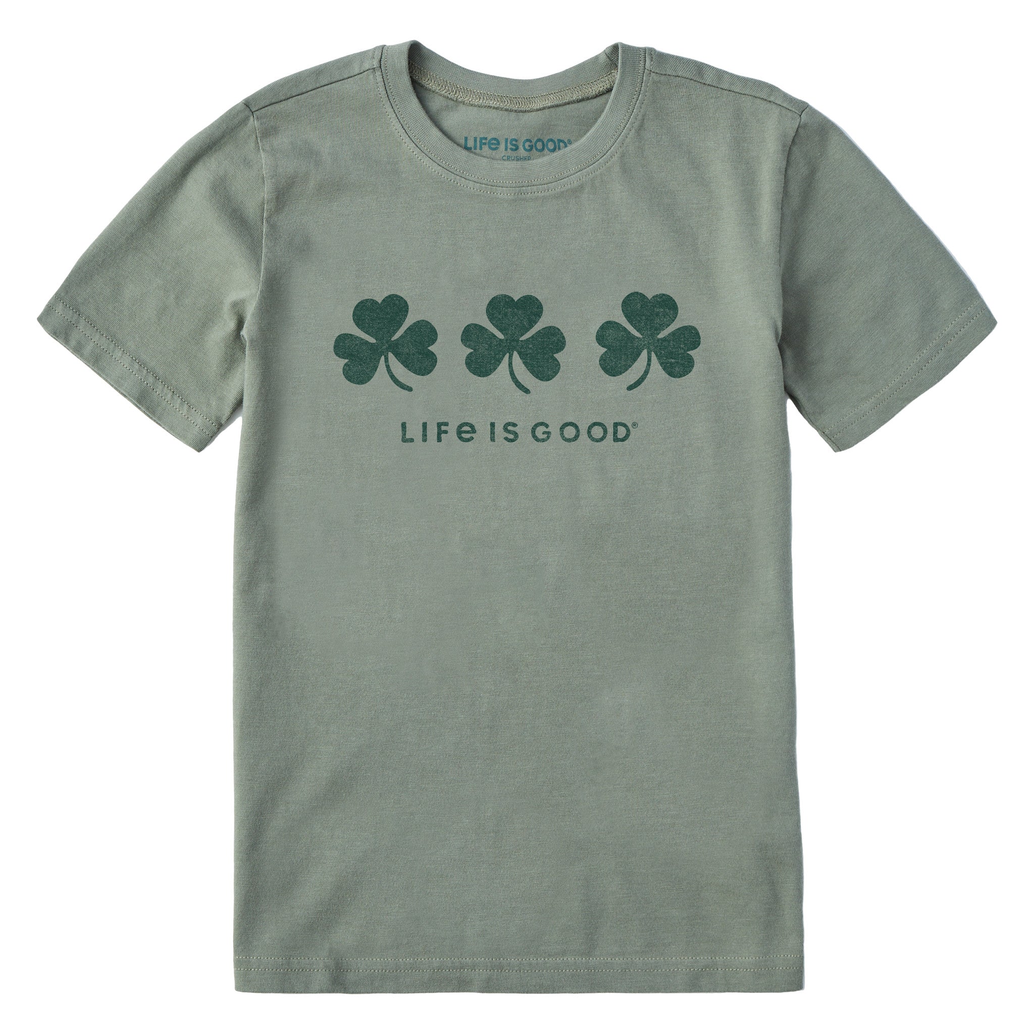 Kids Three Shamrocks Short Sleeve Crusher Tee