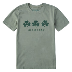 Kids Three Shamrocks Short Sleeve Crusher Tee