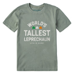 Kids World's Tallest Leprechaun Short Sleeve Crusher Tee