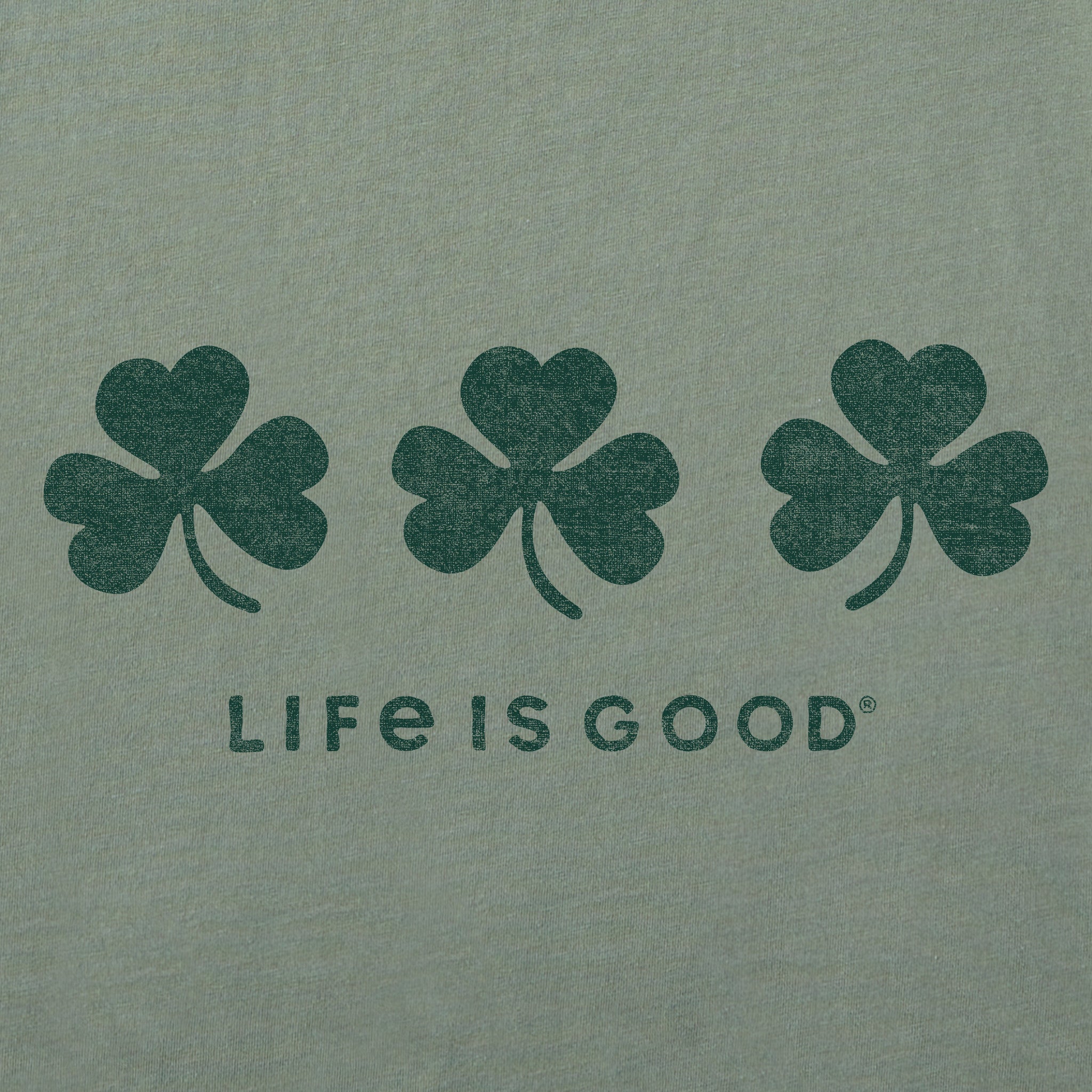 Men's Three Shamrocks Long Sleeve Crusher Tee