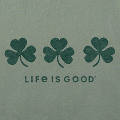 Men's Three Shamrocks Long Sleeve Crusher Tee
