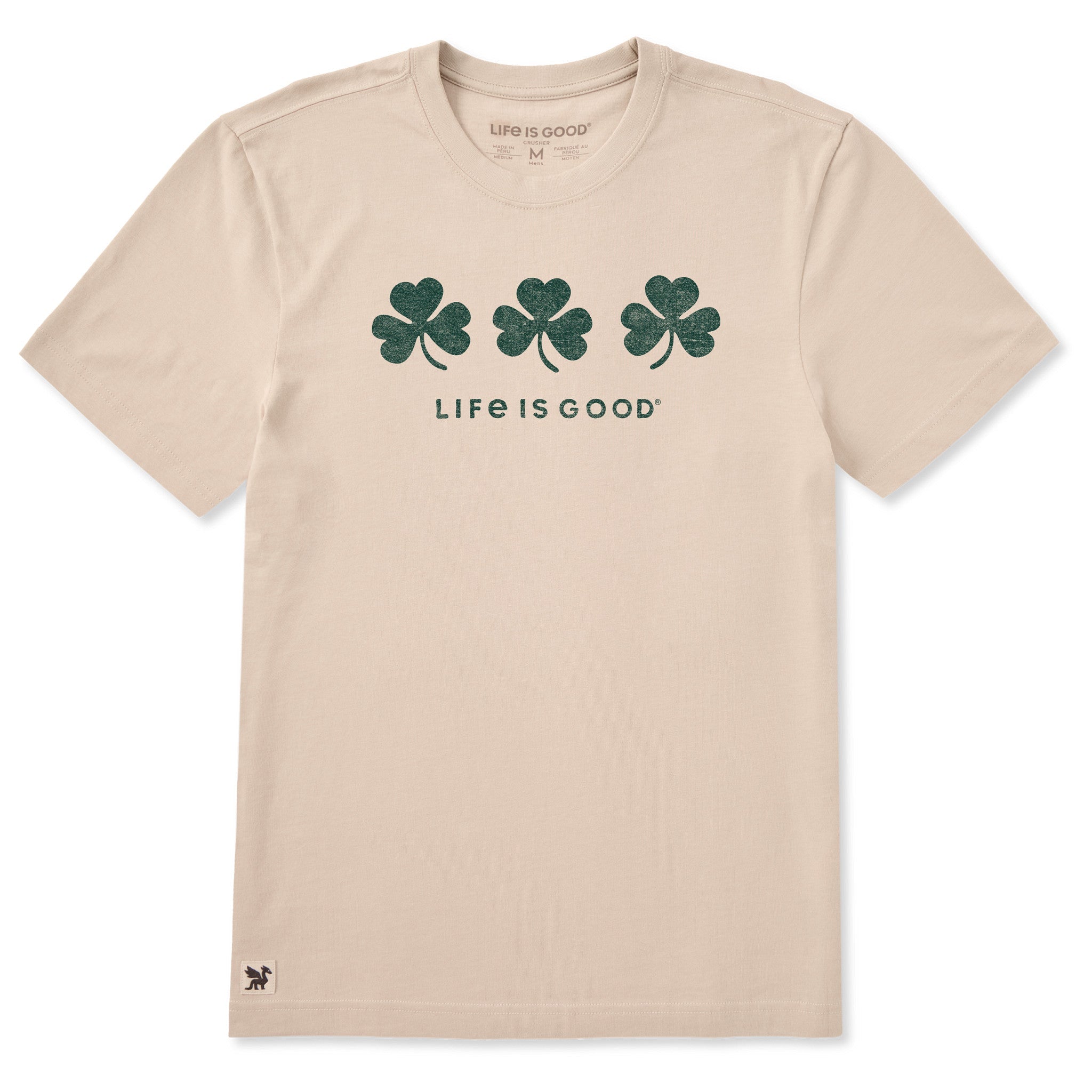 Men's Three Shamrocks Short Sleeve Crusher Tee