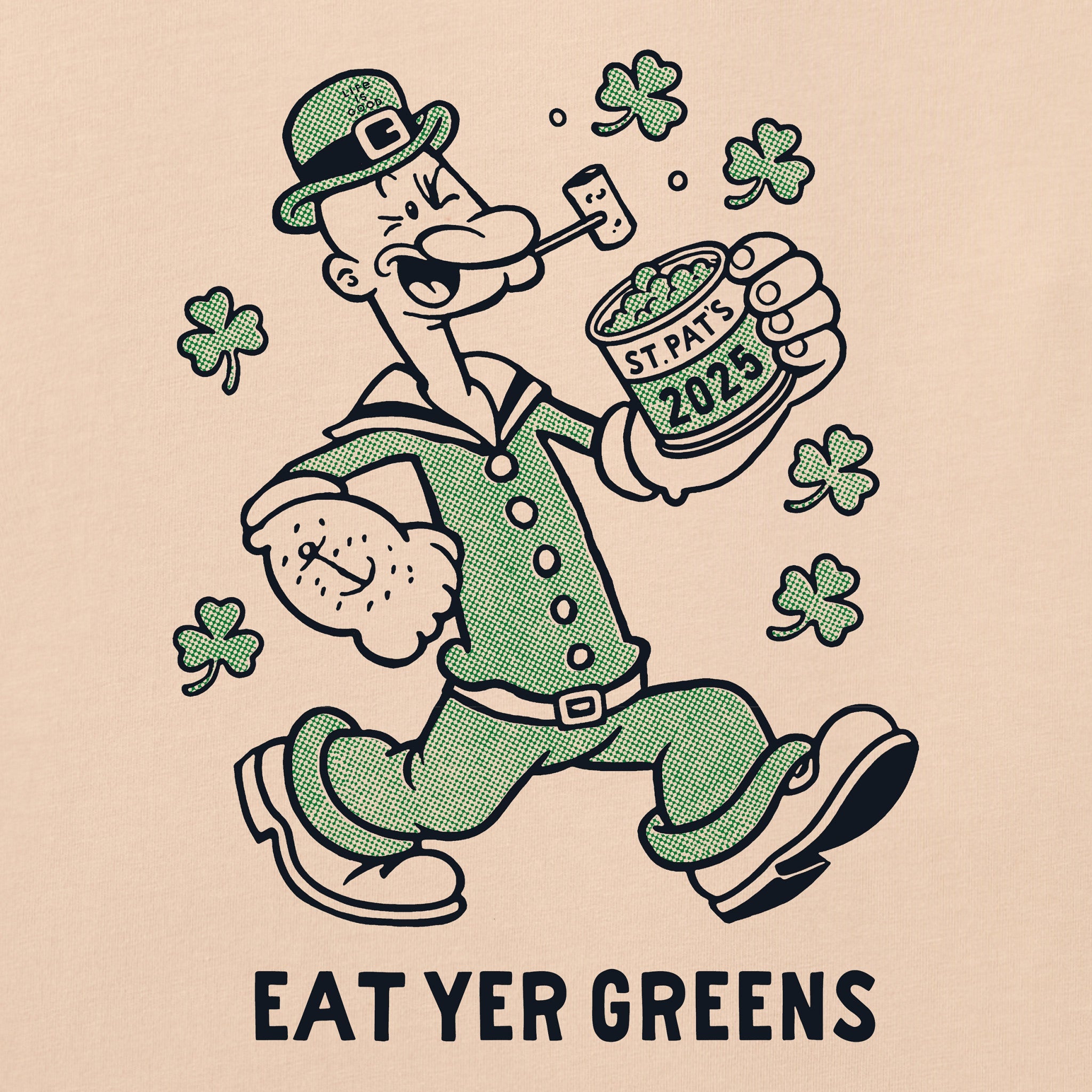 Men's Eat Yer Greens Short Sleeve Crusher Tee
