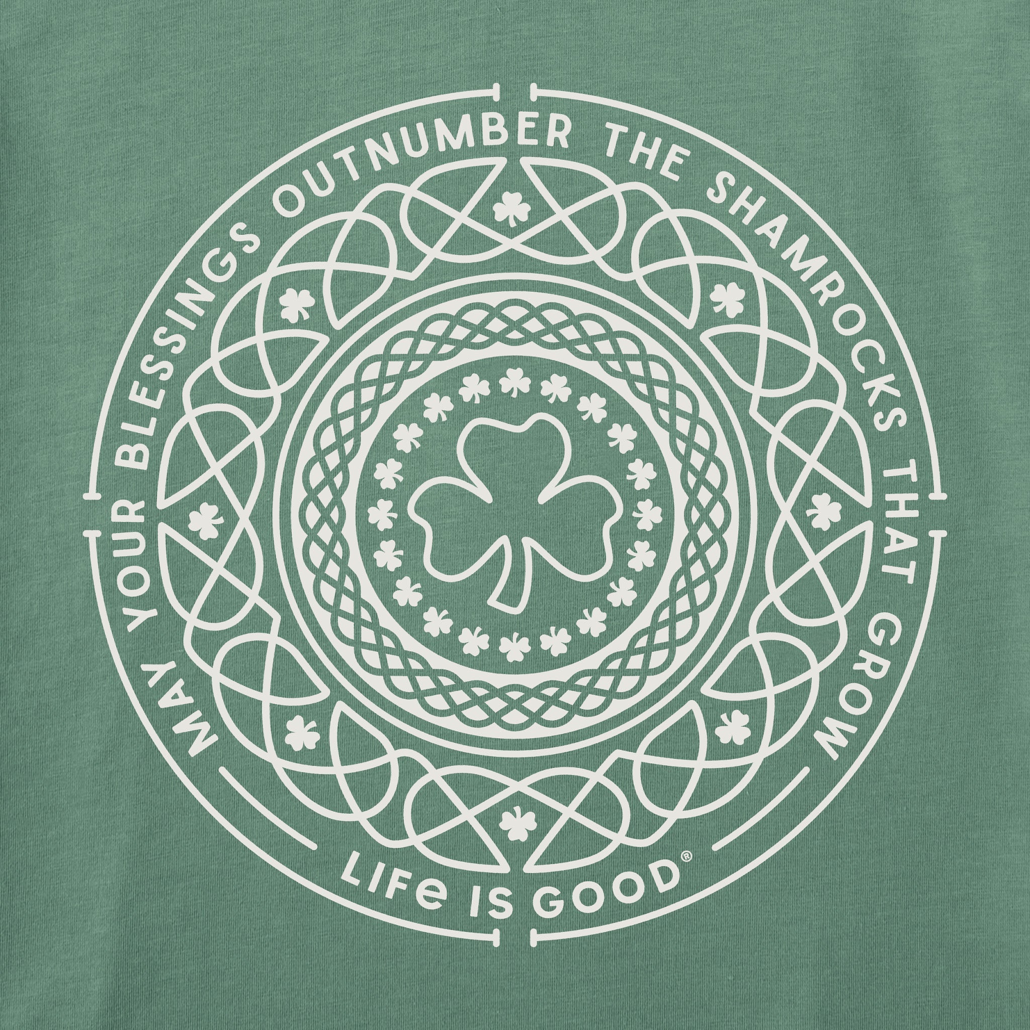 Men's Shamrock Mandala Short Sleeve Crusher Tee