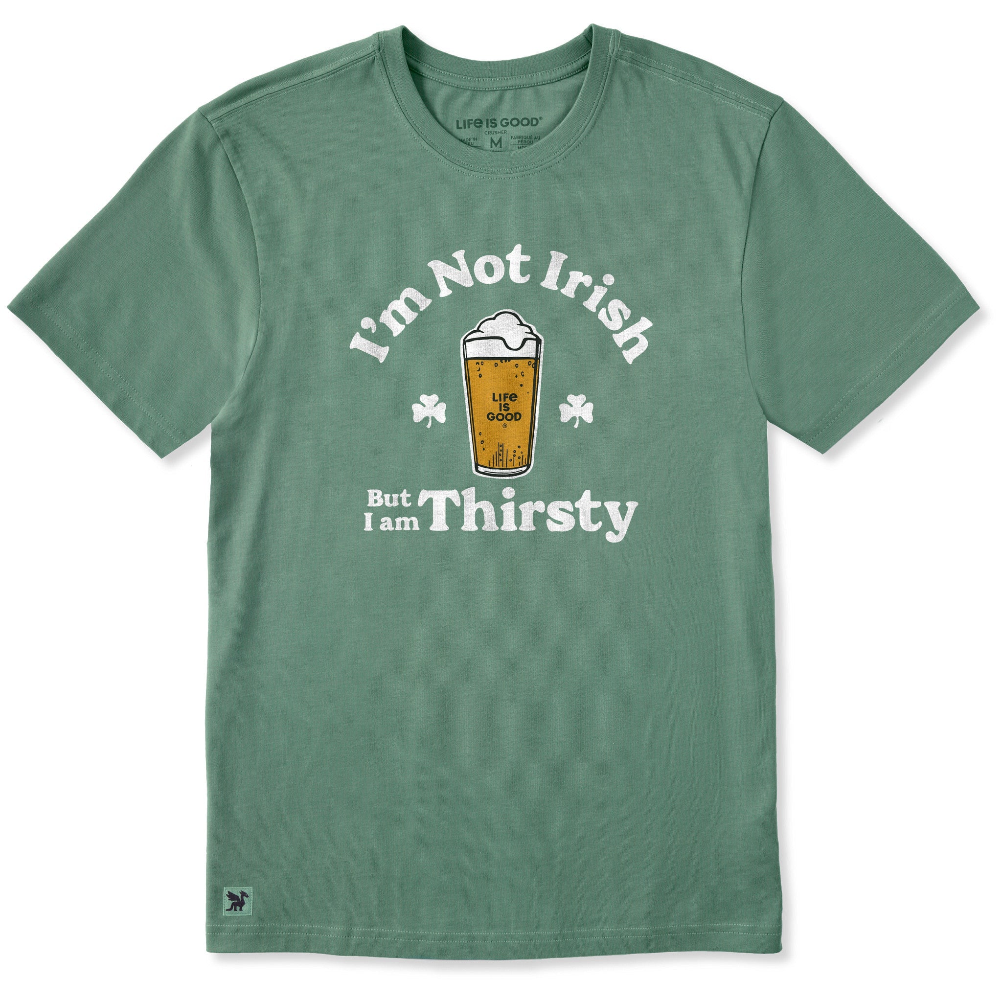 Men's I'm Not Irish But I'm Thirsty Short Sleeve Crusher Tee
