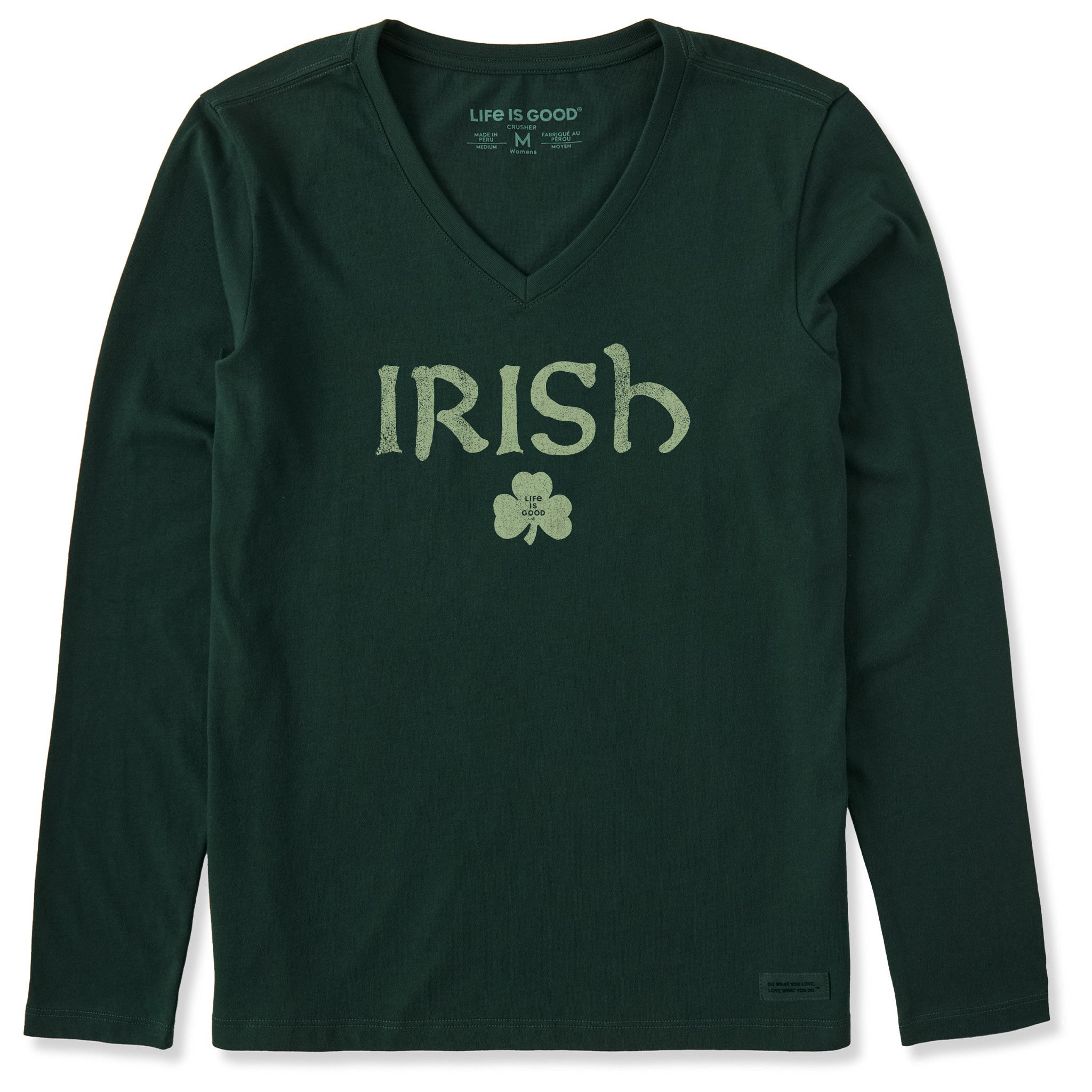 Women's Irish Clover 2 Long Sleeve Crusher Vee