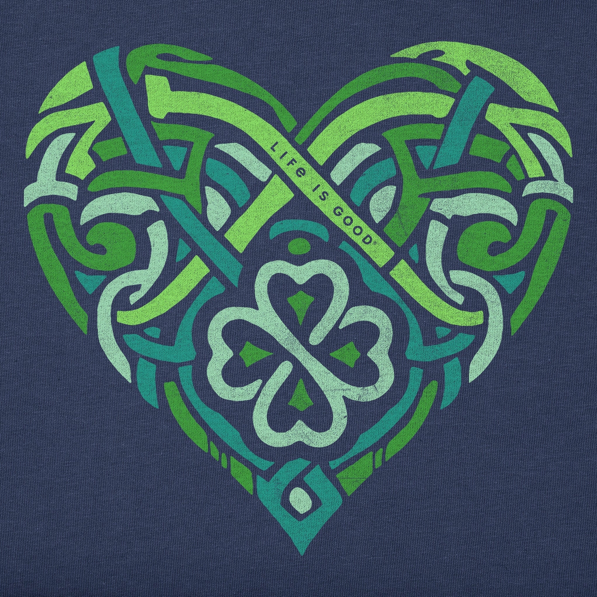 Women's Celtic Heart Long Sleeve Crusher Vee