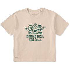 Women's Drinks Well Leprechauns Short Sleeve Crusher Boxy Tee