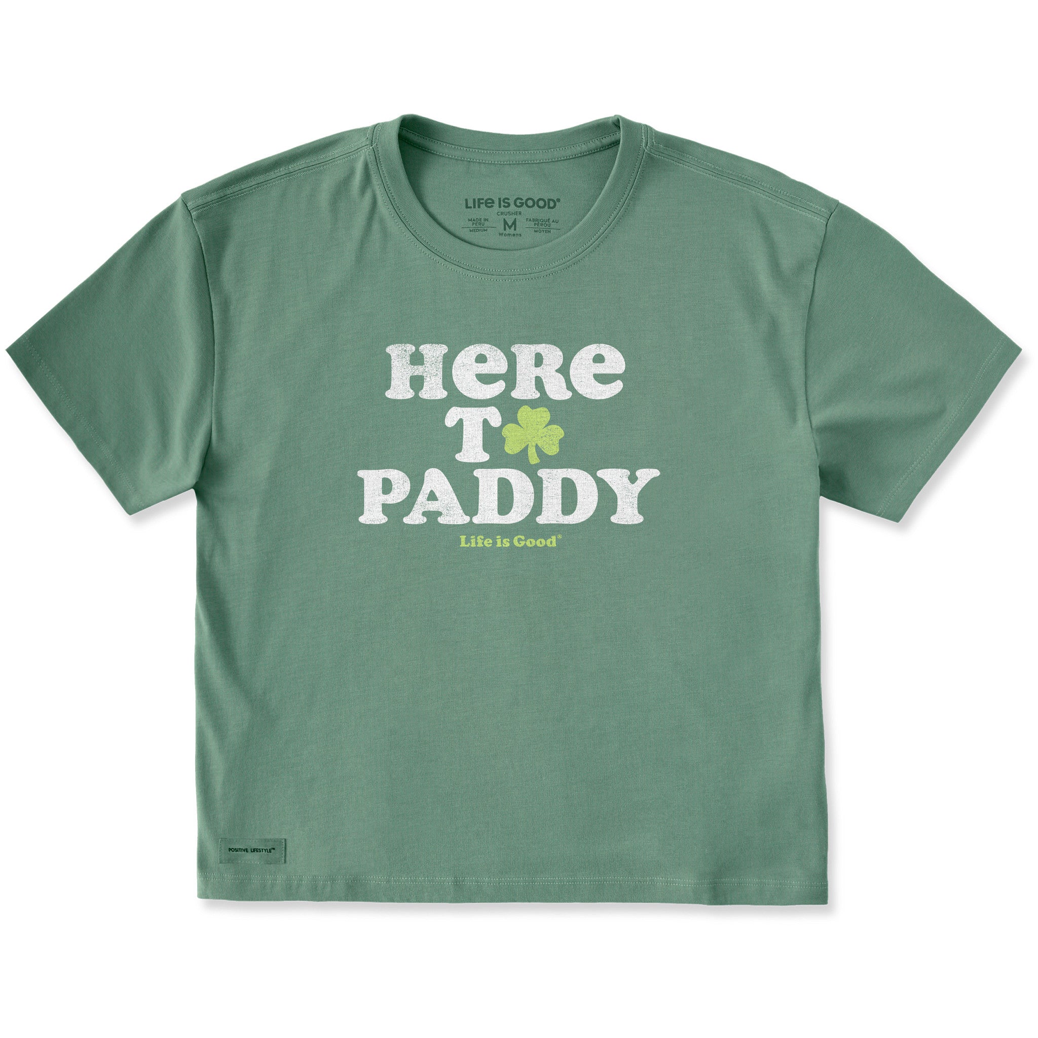 Women's Cooper Here to Paddy Clover Short Sleeve Crusher Boxy Tee
