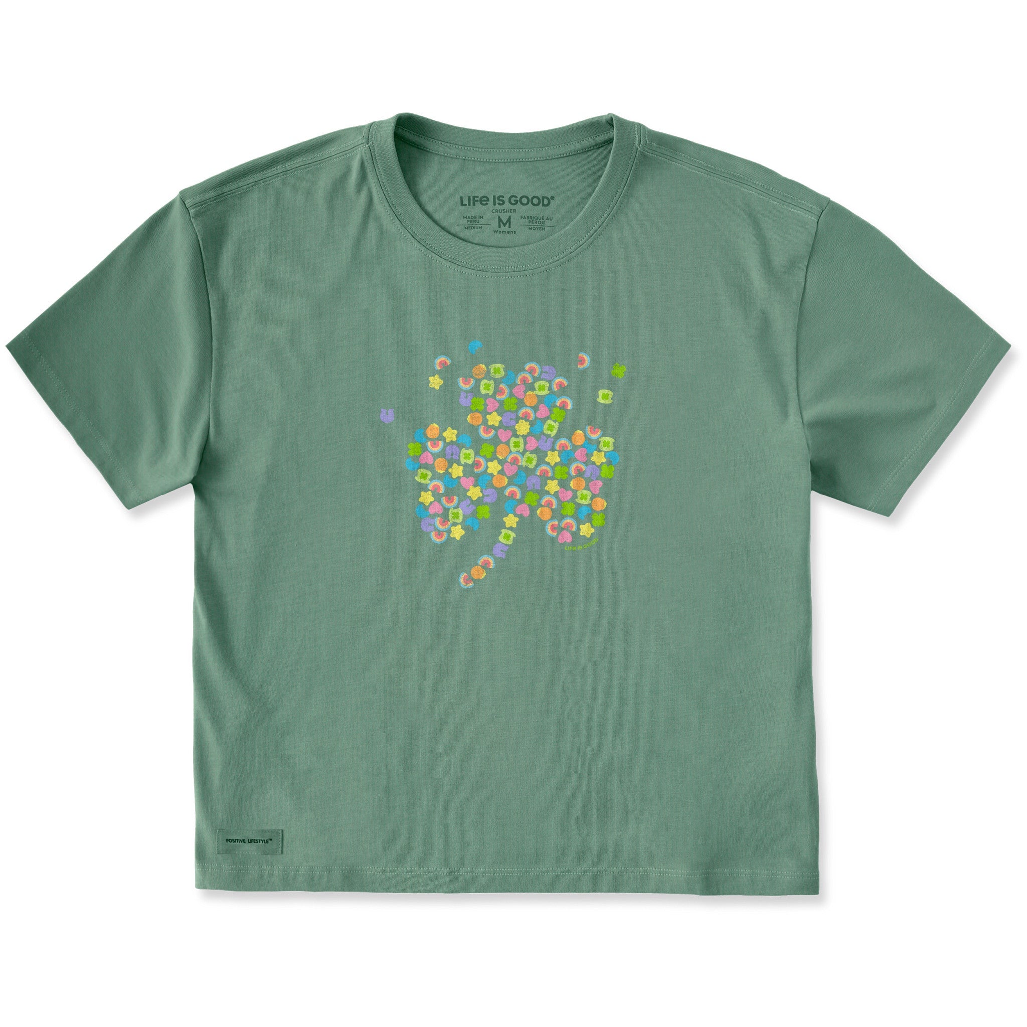Women's Charmed Clover Short Sleeve Crusher Boxy Tee