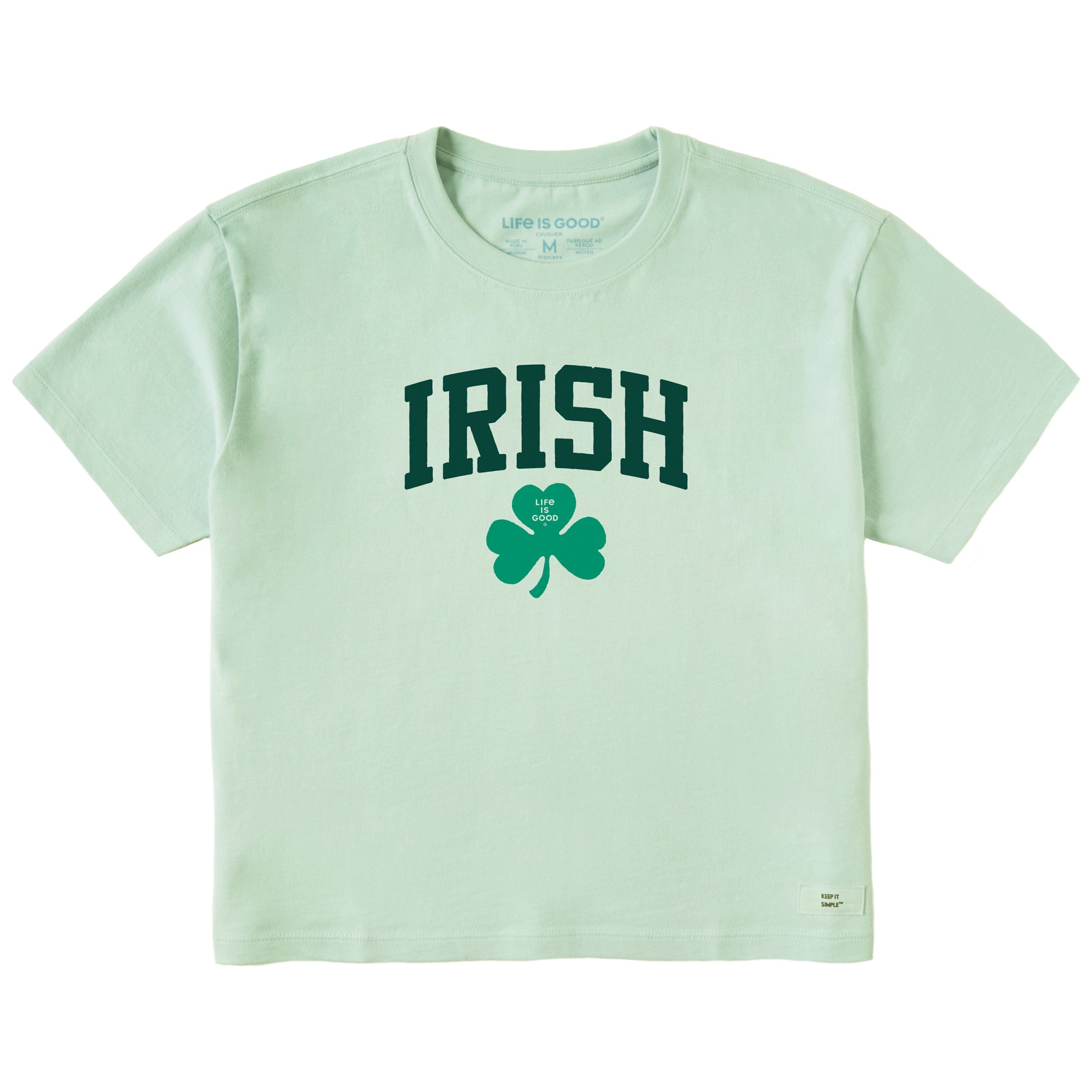 Women's Irish Clover Short Sleeve Crusher Boxy Tee
