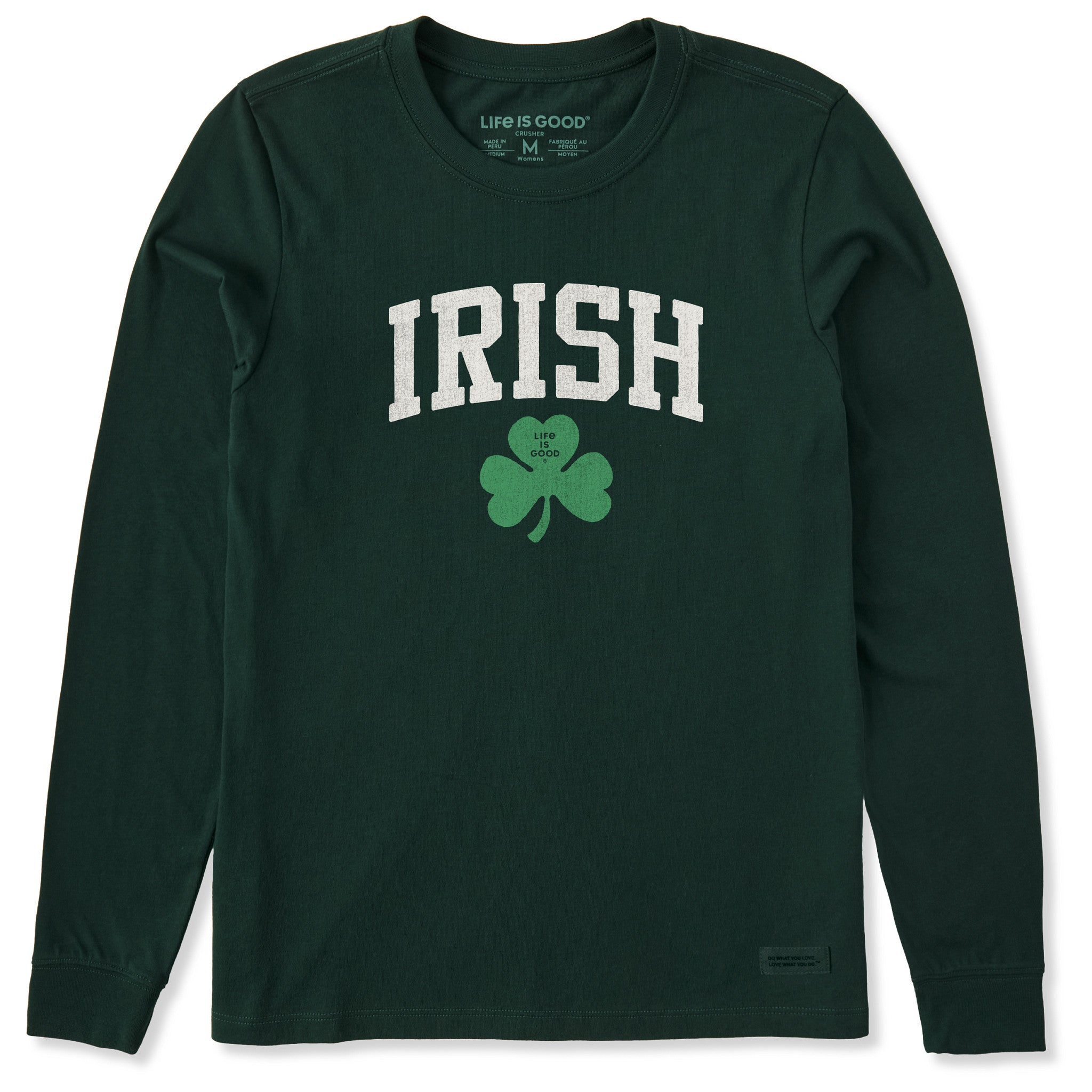 Women's Irish Clover Long Sleeve Crusher Tee