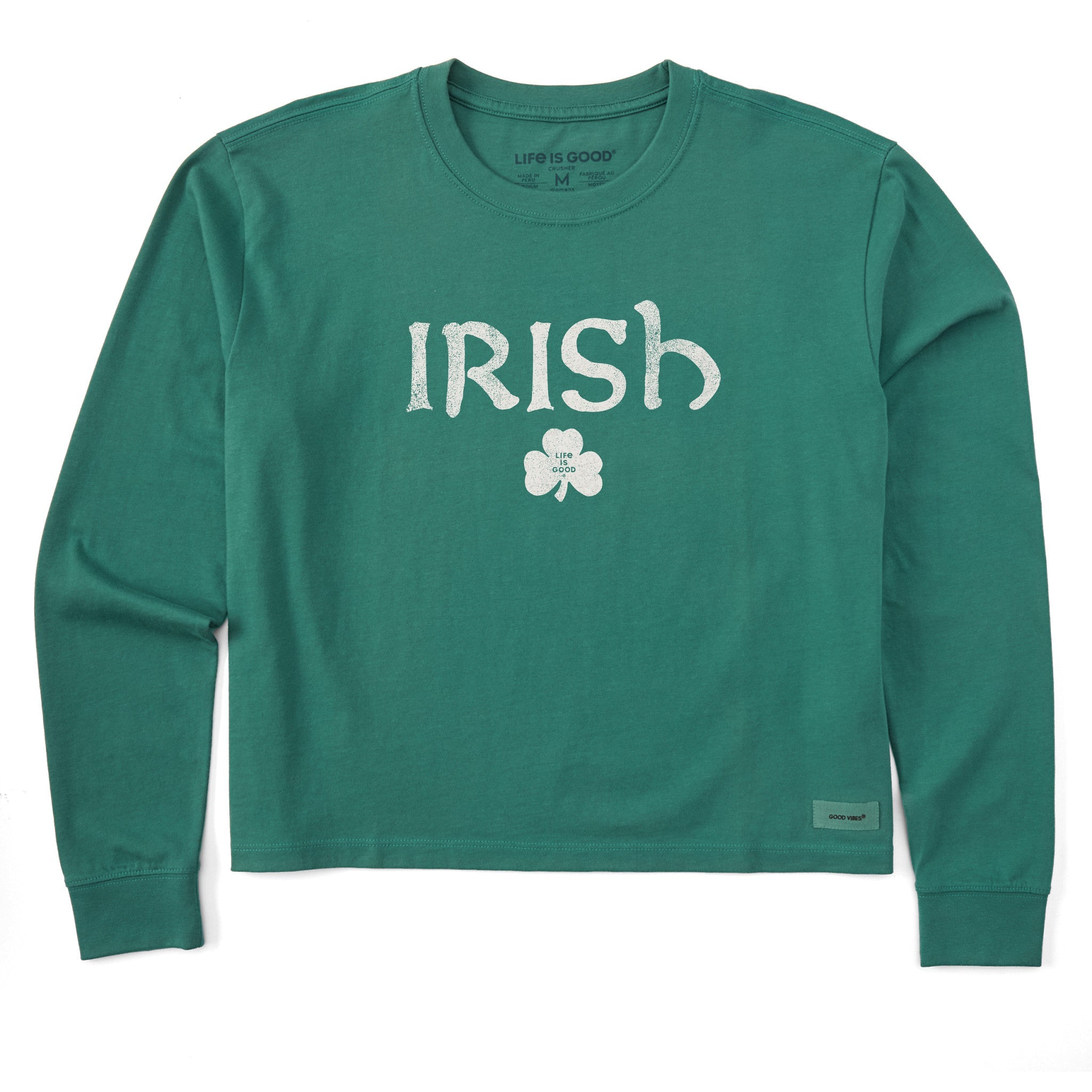 Women's Irish Clover 2 Long Sleeve Crusher Boxy Tee