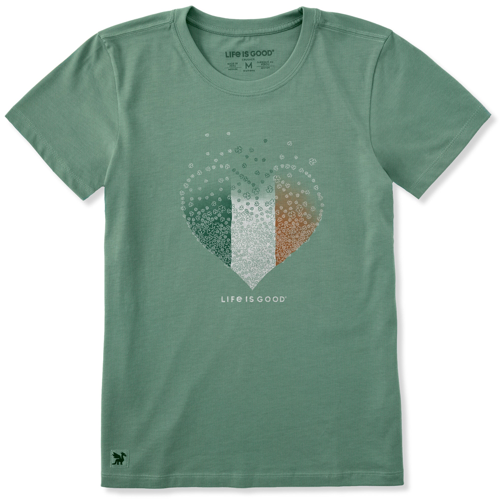 Women's Irish Heart Shamrock Fade Short Sleeve Crusher Tee