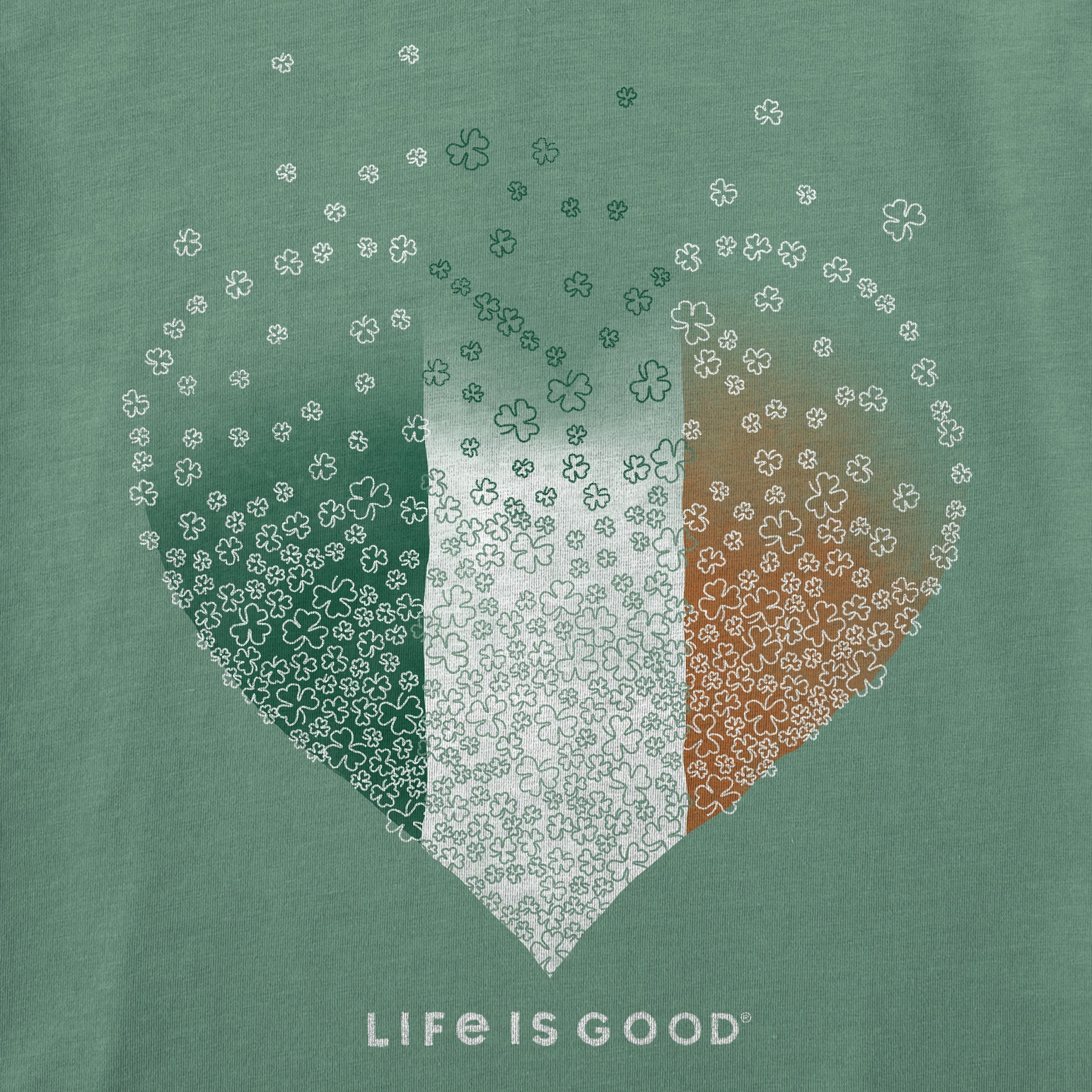 Women's Irish Heart Shamrock Fade Short Sleeve Crusher Tee