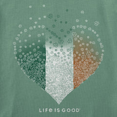 Women's Irish Heart Shamrock Fade Short Sleeve Crusher Tee