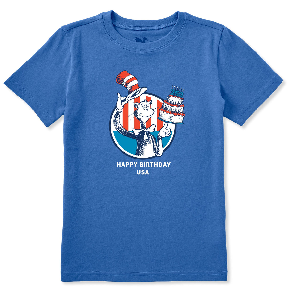 Kids Cat in the Hat USA Cake Short Sleeve Crusher Tee