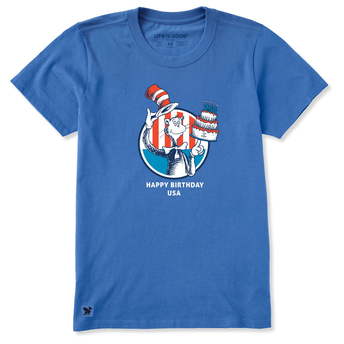 Women's Cat in the Hat USA Cake Short Sleeve Crusher Tee