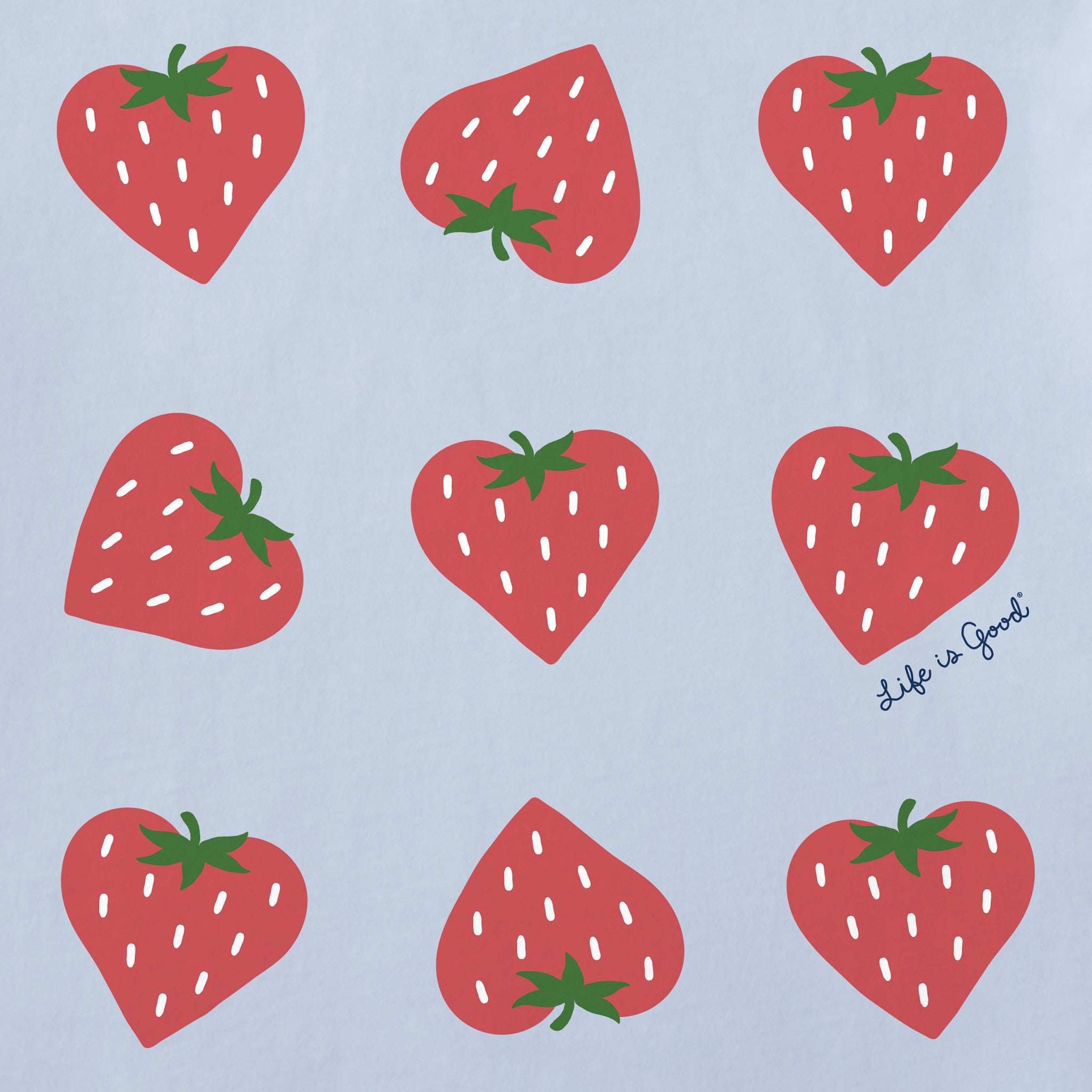 Kids Nine Strawberry Hearts Short Sleeve Crusher Tee