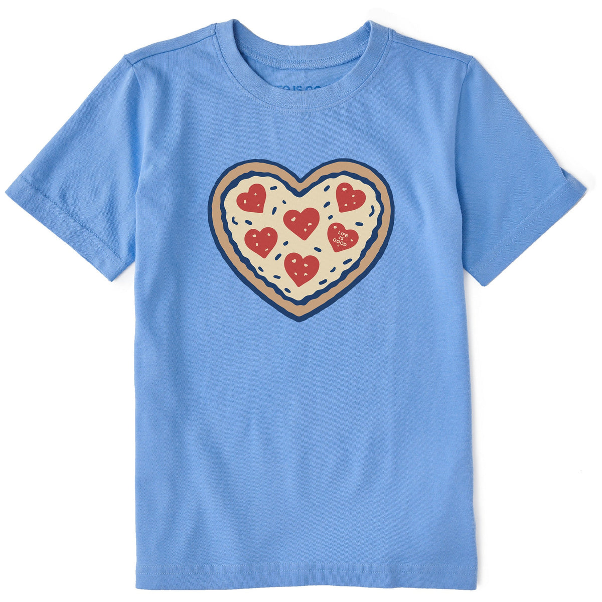 Kids Pizza Love Short Sleeve Crusher Tee