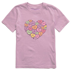 Kids Candy Heart Short Sleeve Crusher Tee