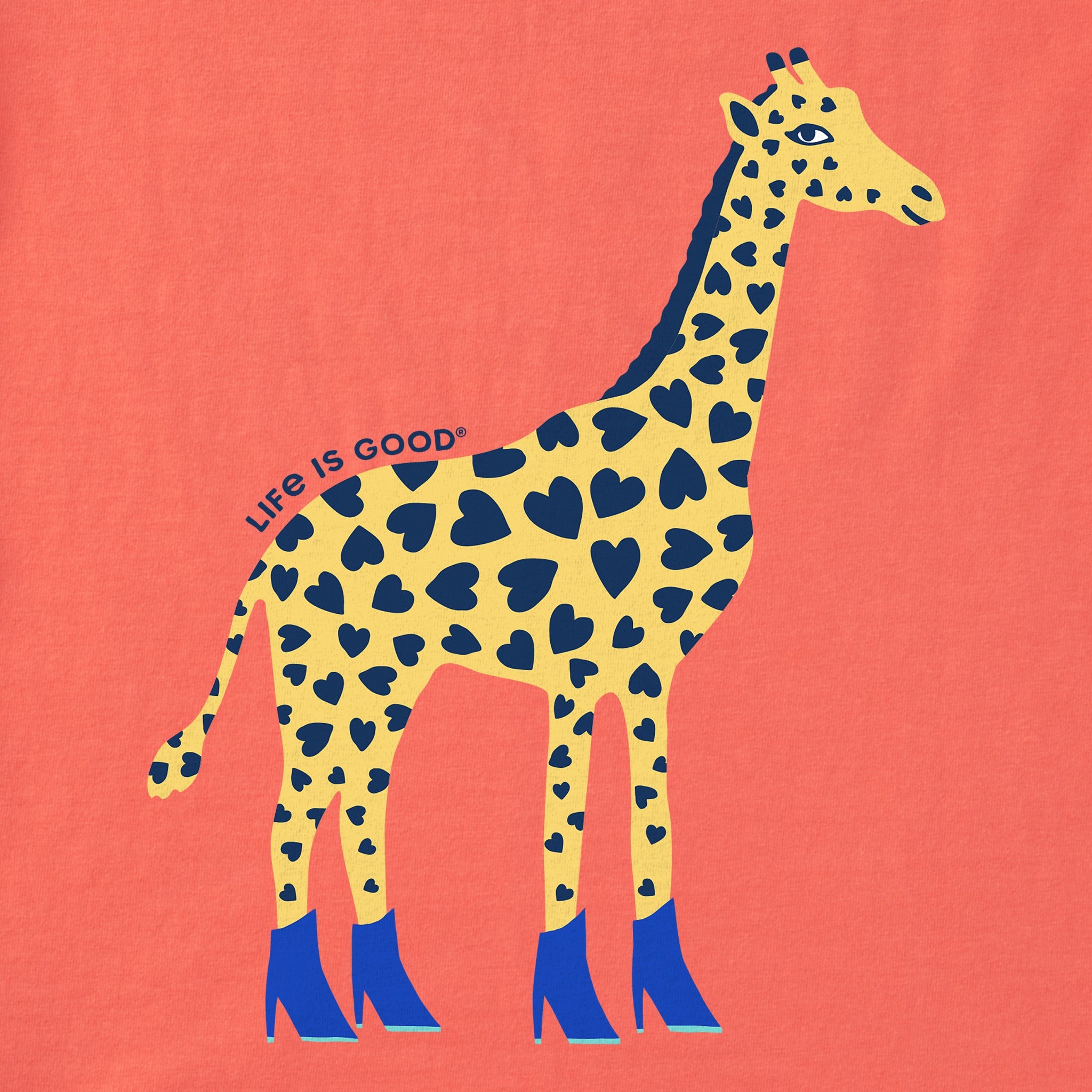 Kids Giraffe in Boots Short Sleeve Crusher Tee