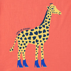 Kids Giraffe in Boots Short Sleeve Crusher Tee