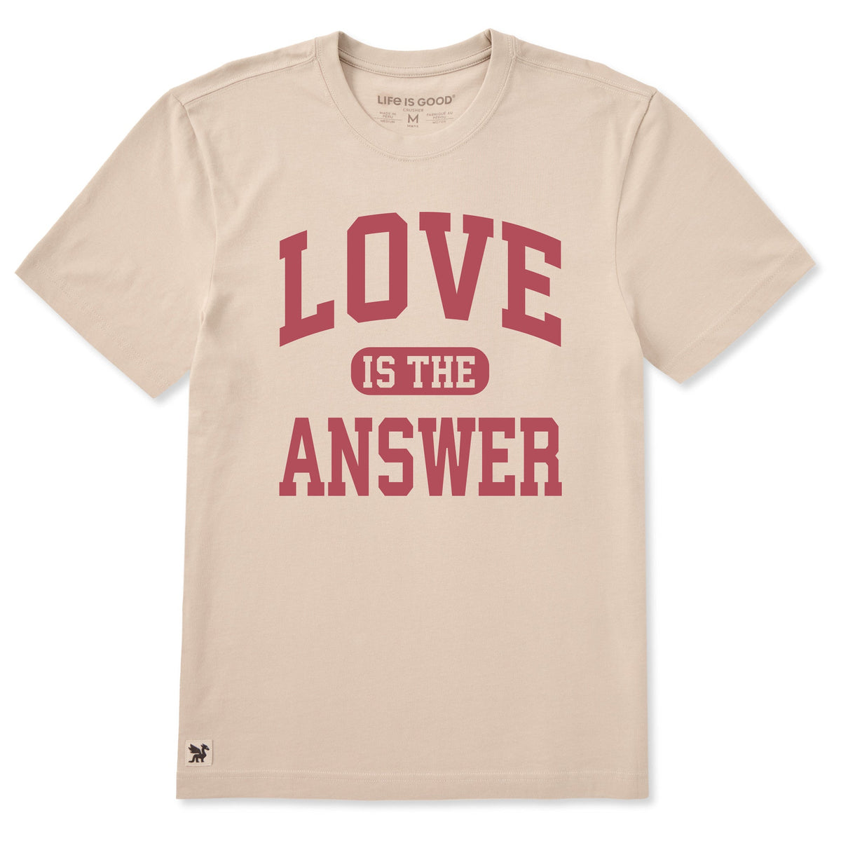 Men's Love is the Answer Arch Short Sleeve Crusher Tee