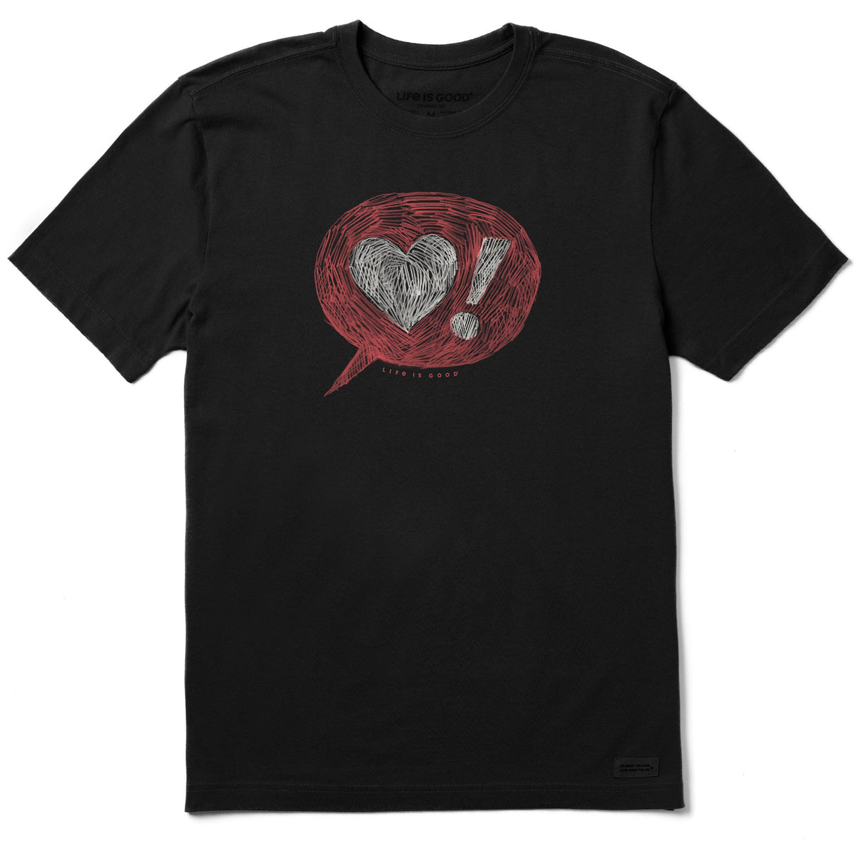 Men's Love Exclamation Short Sleeve Crusher Tee