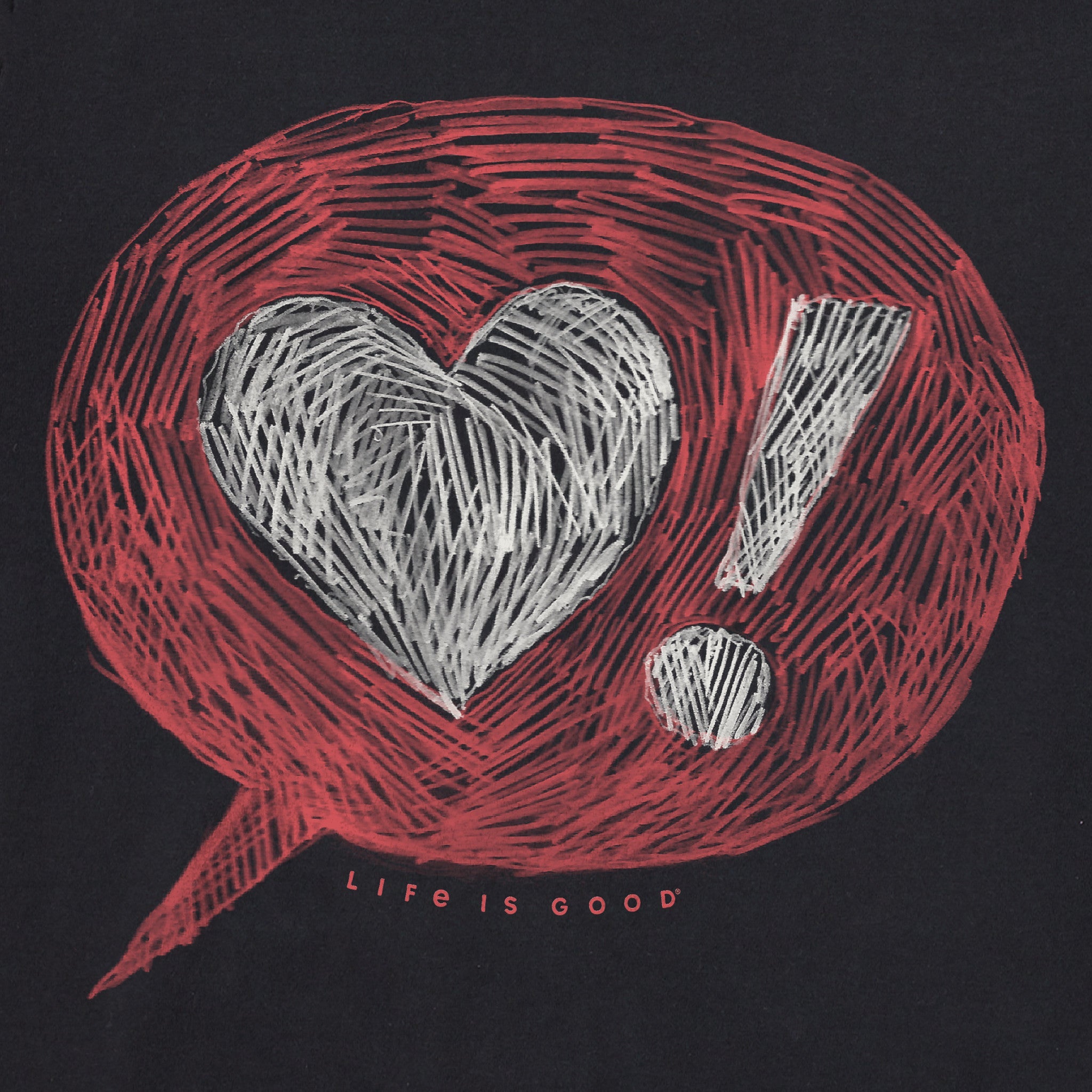 Men's Love Exclamation Short Sleeve Crusher Tee