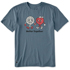 Men's Peace Love Better Together Short Sleeve Crusher Tee