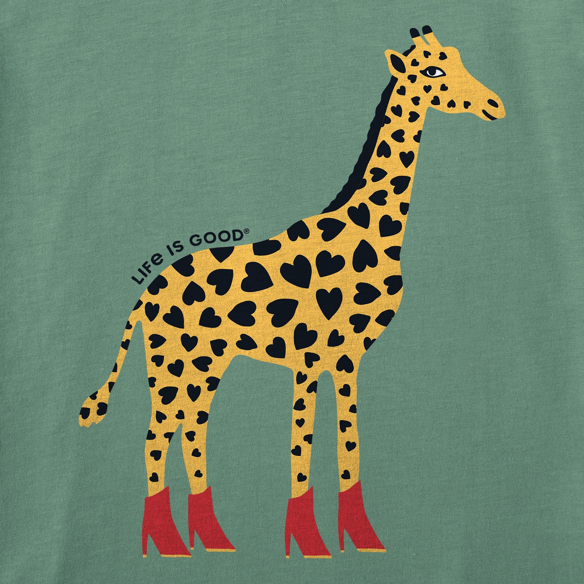 Women's Giraffe in Boots Short Sleeve Crusher Boxy Tee