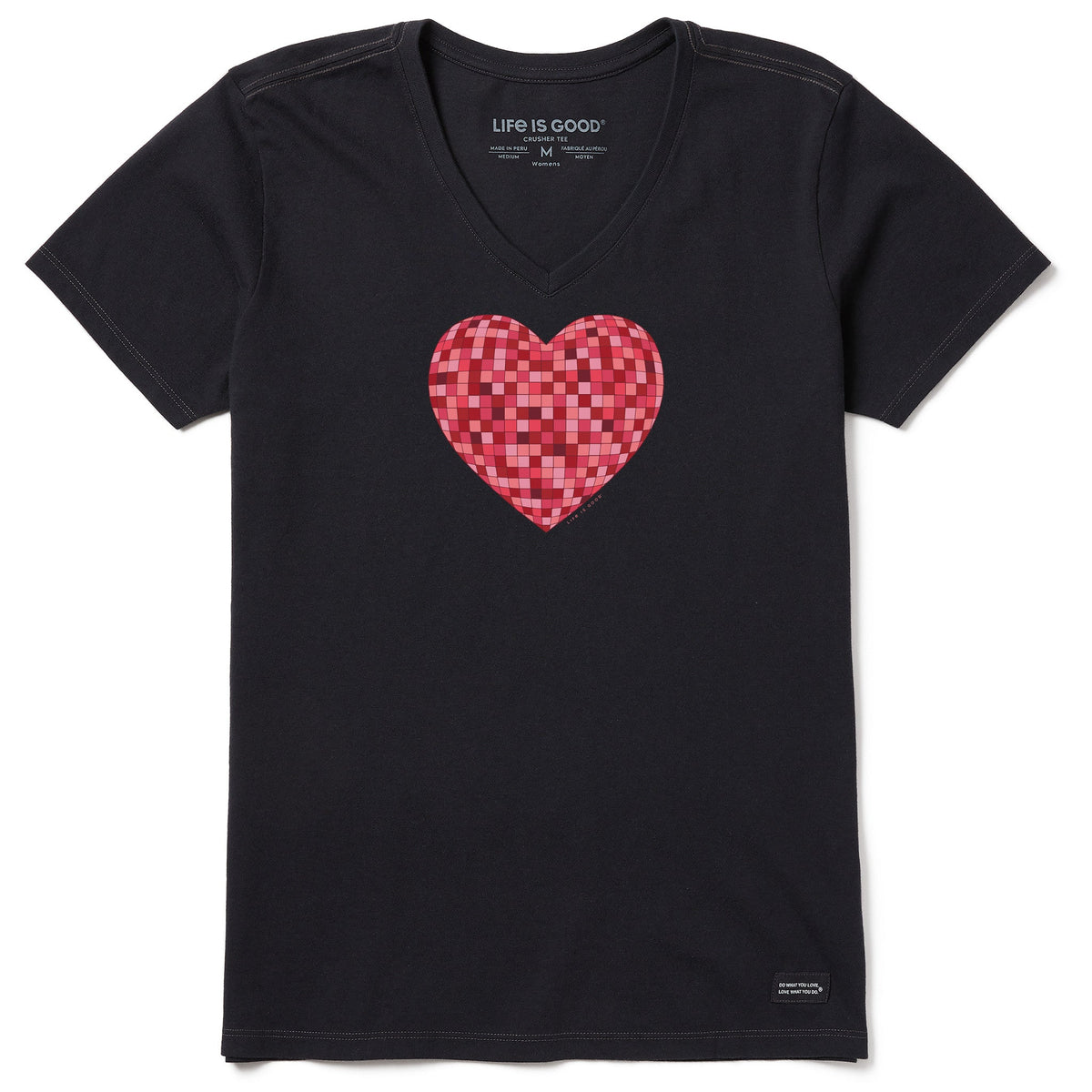 Women's Left my Heart at the Disco Short Sleeve Crusher Vee