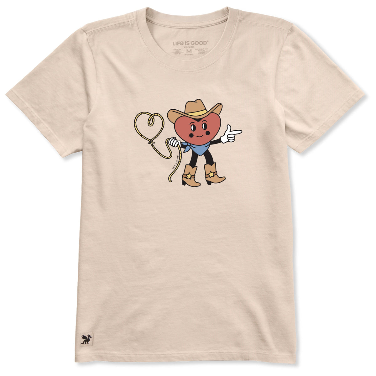 Women's Cowboy Heart Short Sleeve Crusher Tee