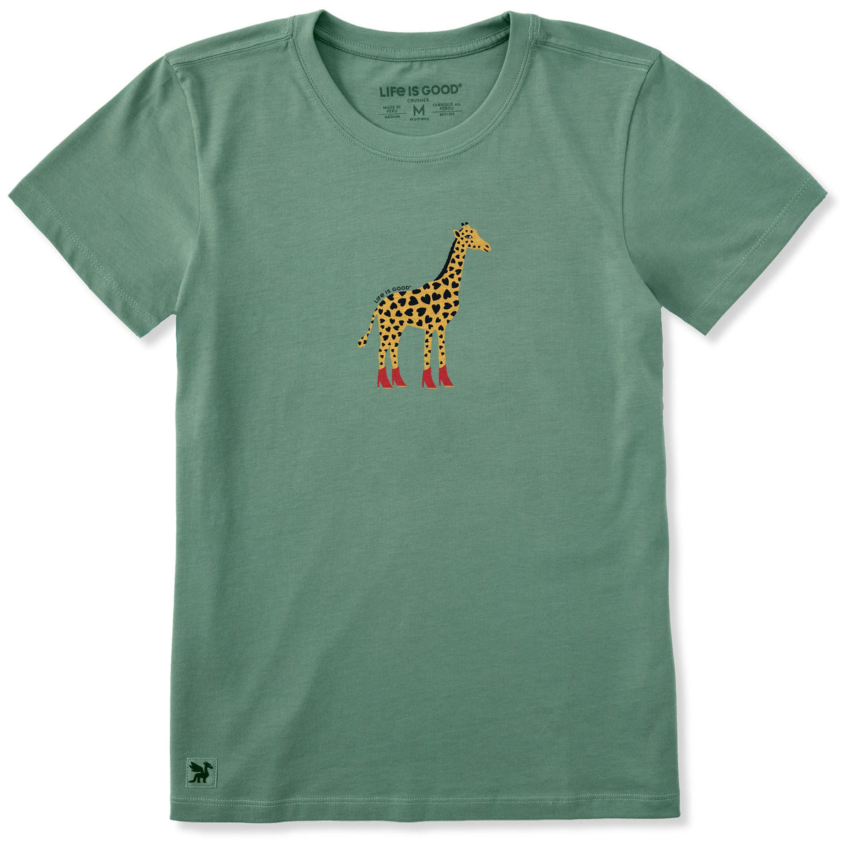 Women's Giraffe in Boots Short Sleeve Crusher Tee