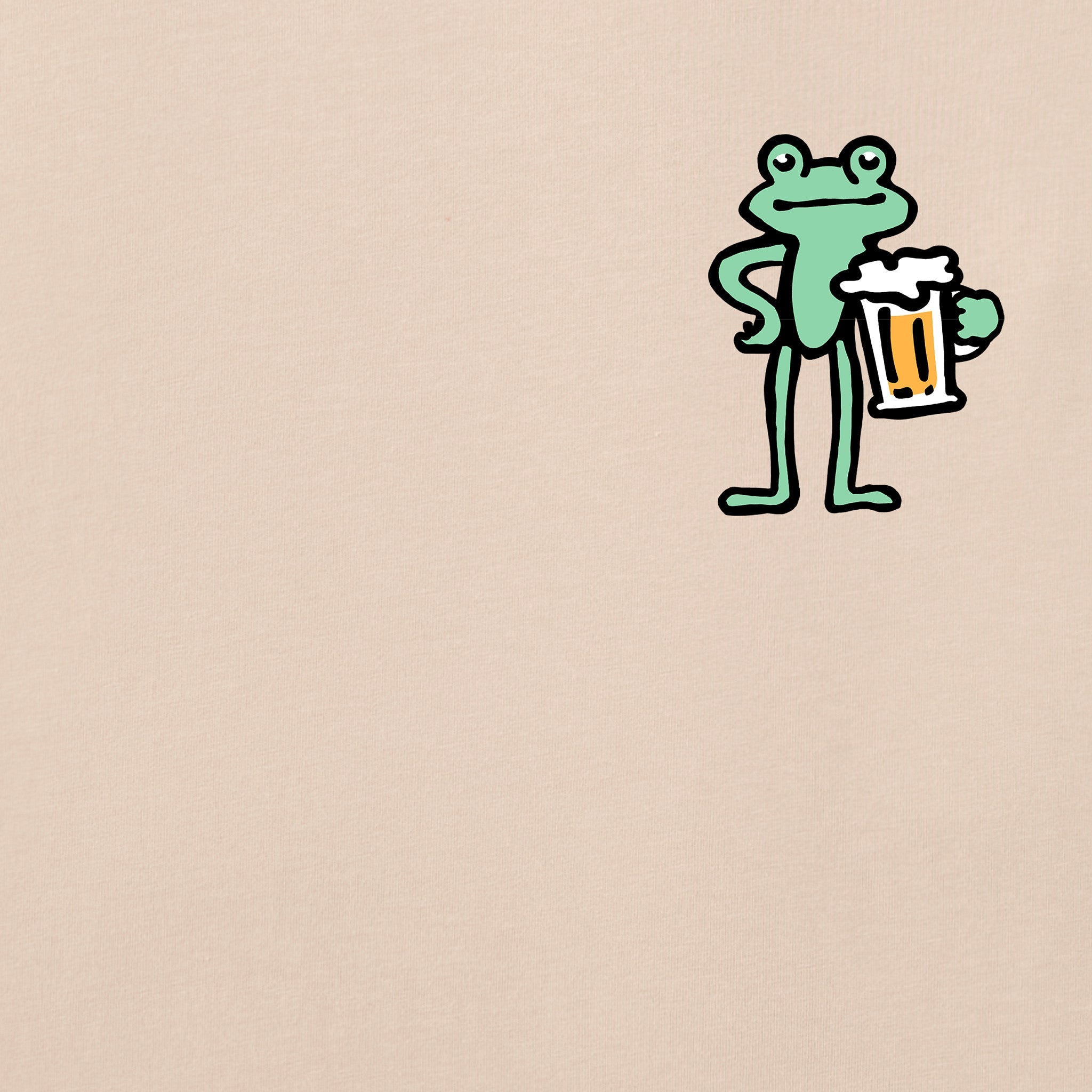 Men's Frog with Beer Short Sleeve Crusher Tee