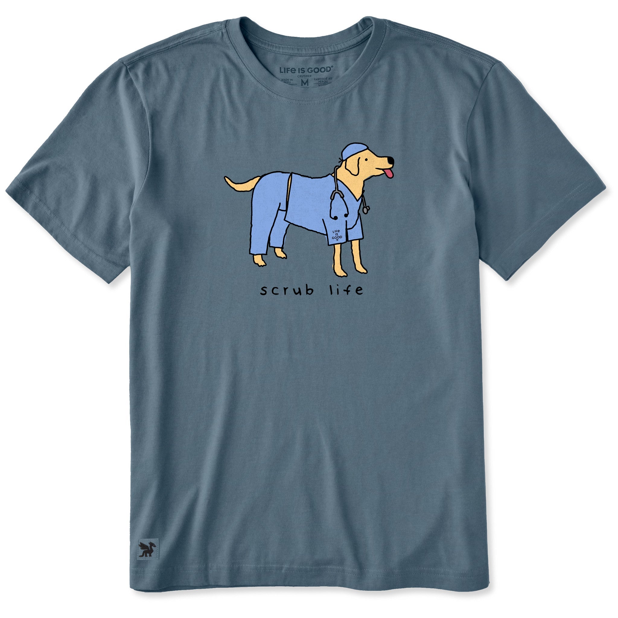 Men's Scrub Life Dog Short Sleeve Crusher Tee