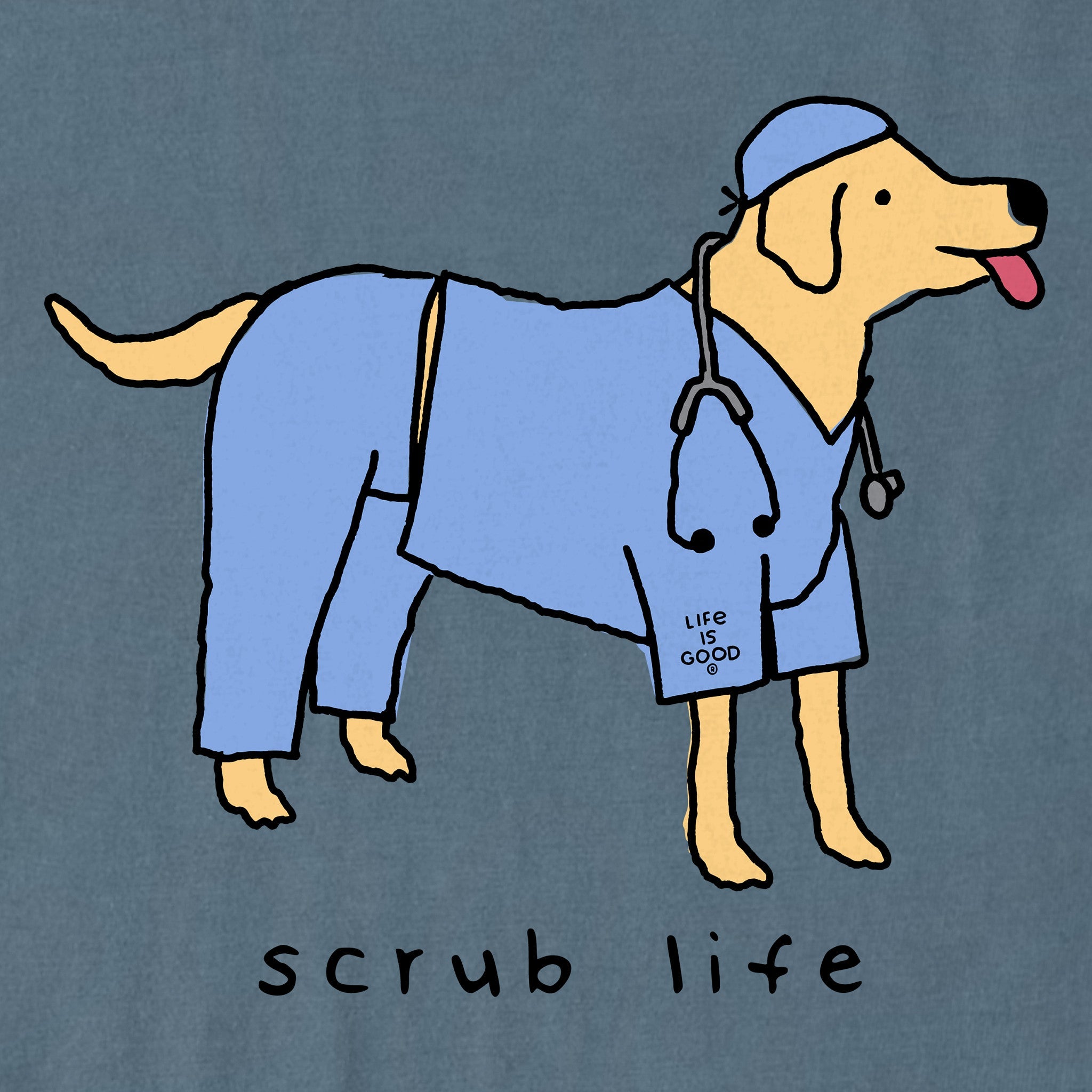 Men's Scrub Life Dog Short Sleeve Crusher Tee