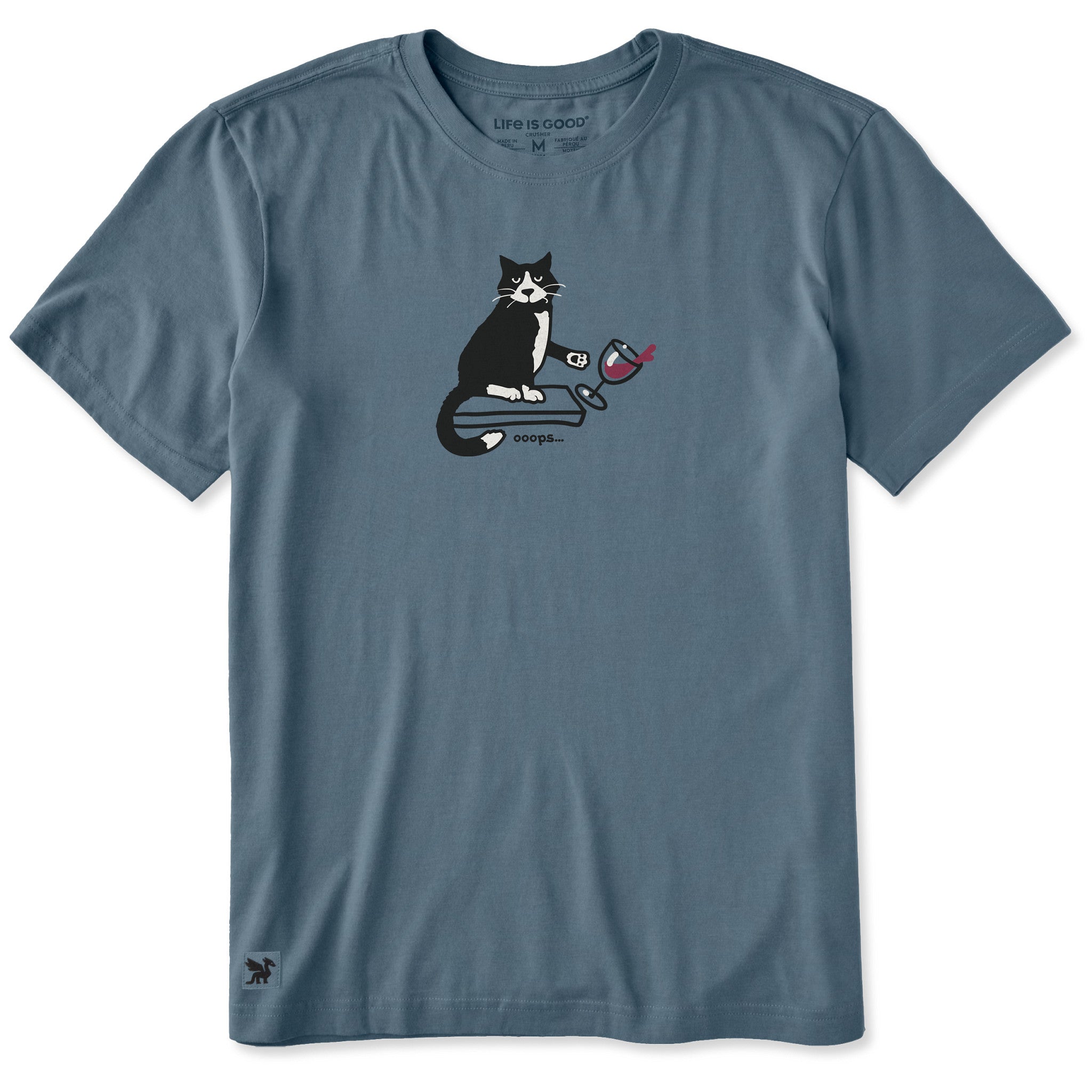 Men's Oops Cat Short Sleeve Crusher Tee