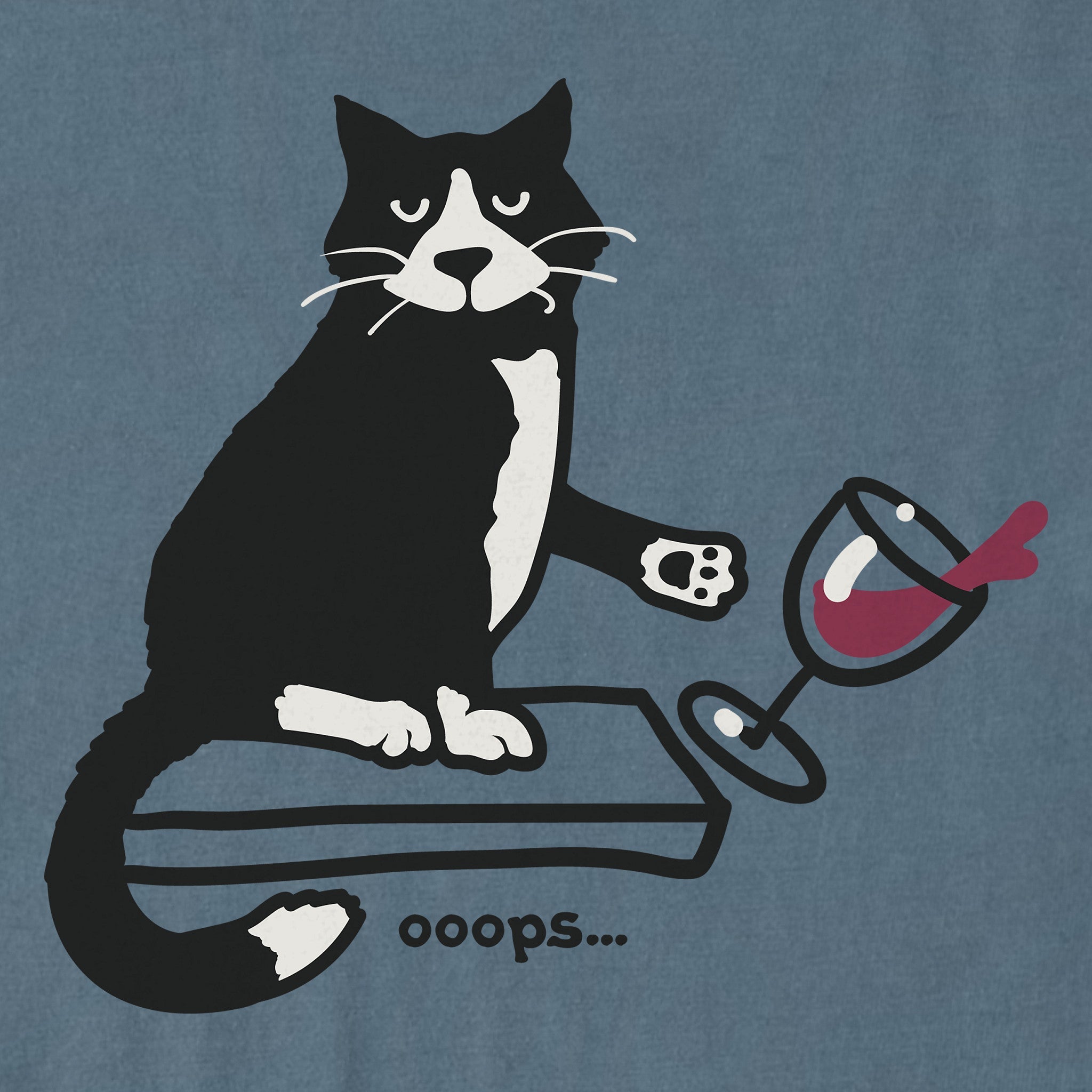 Men's Oops Cat Short Sleeve Crusher Tee