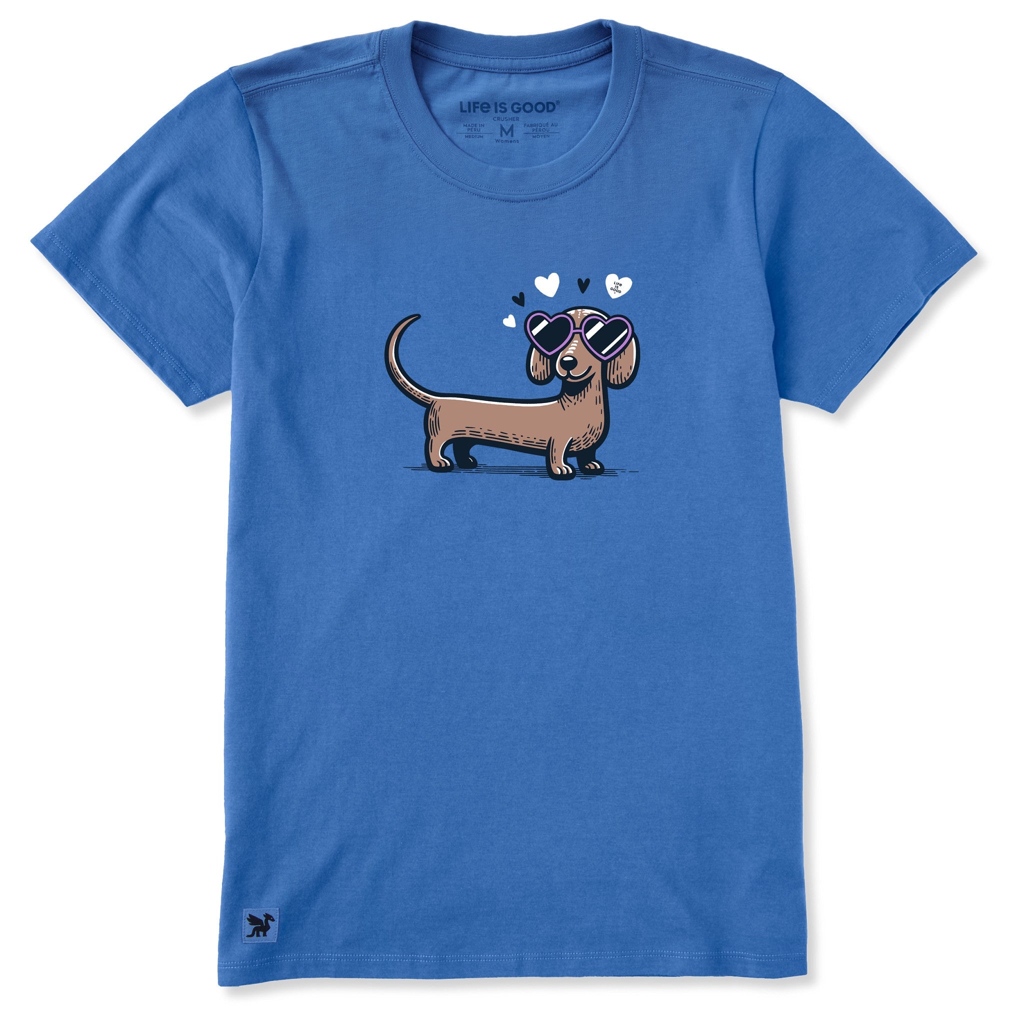Women's Dachshund Love Short Sleeve Crusher Tee