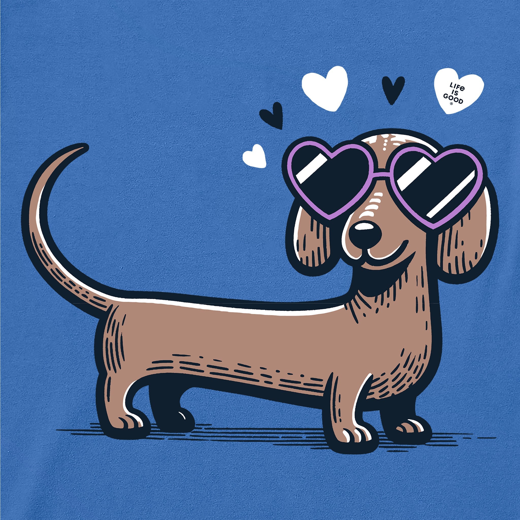 Women's Dachshund Love Short Sleeve Crusher Tee